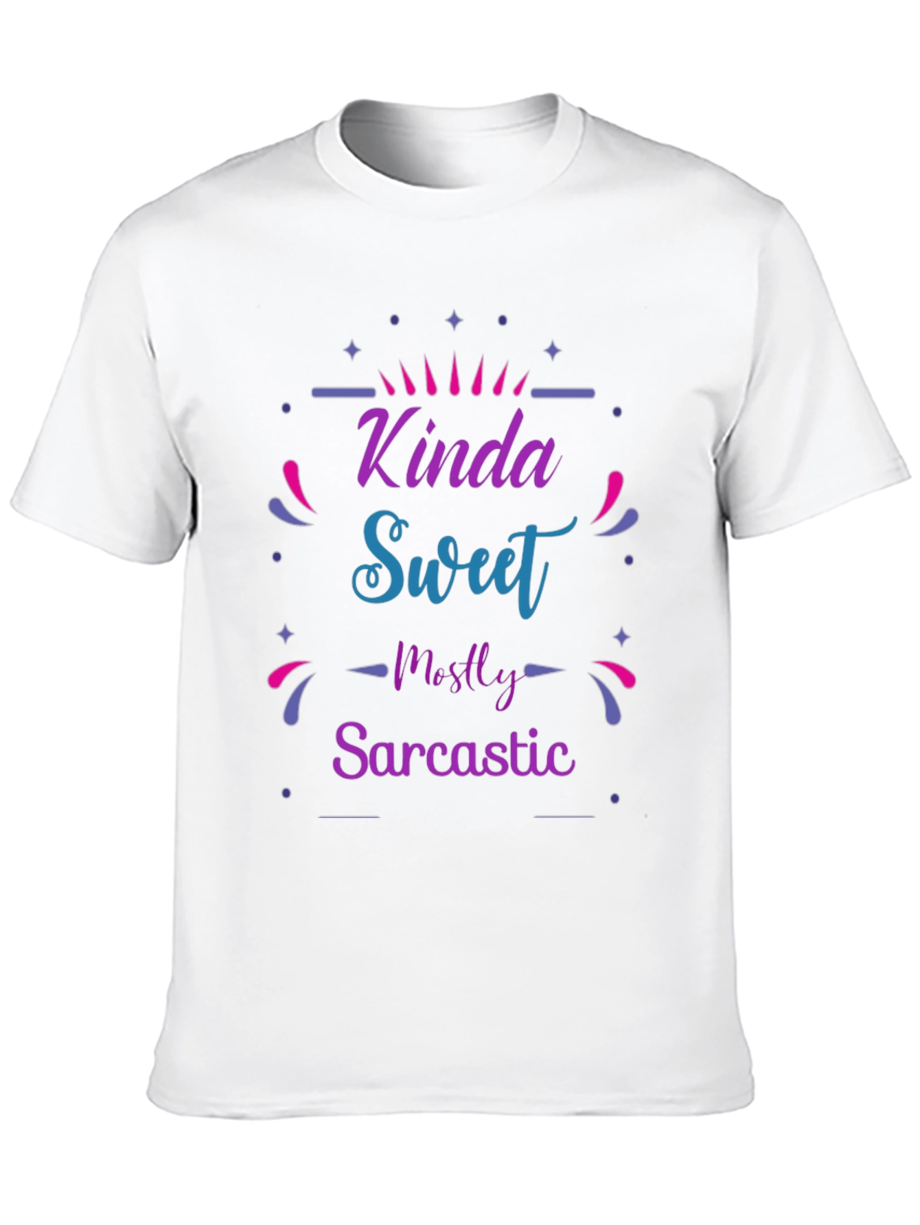 Black Kinda Sweet Mostly Sarcastic Graphic T-Shirt view 10