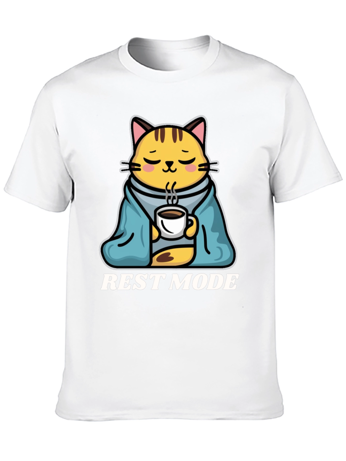 Black Rest Mode Cat T-Shirt view 10