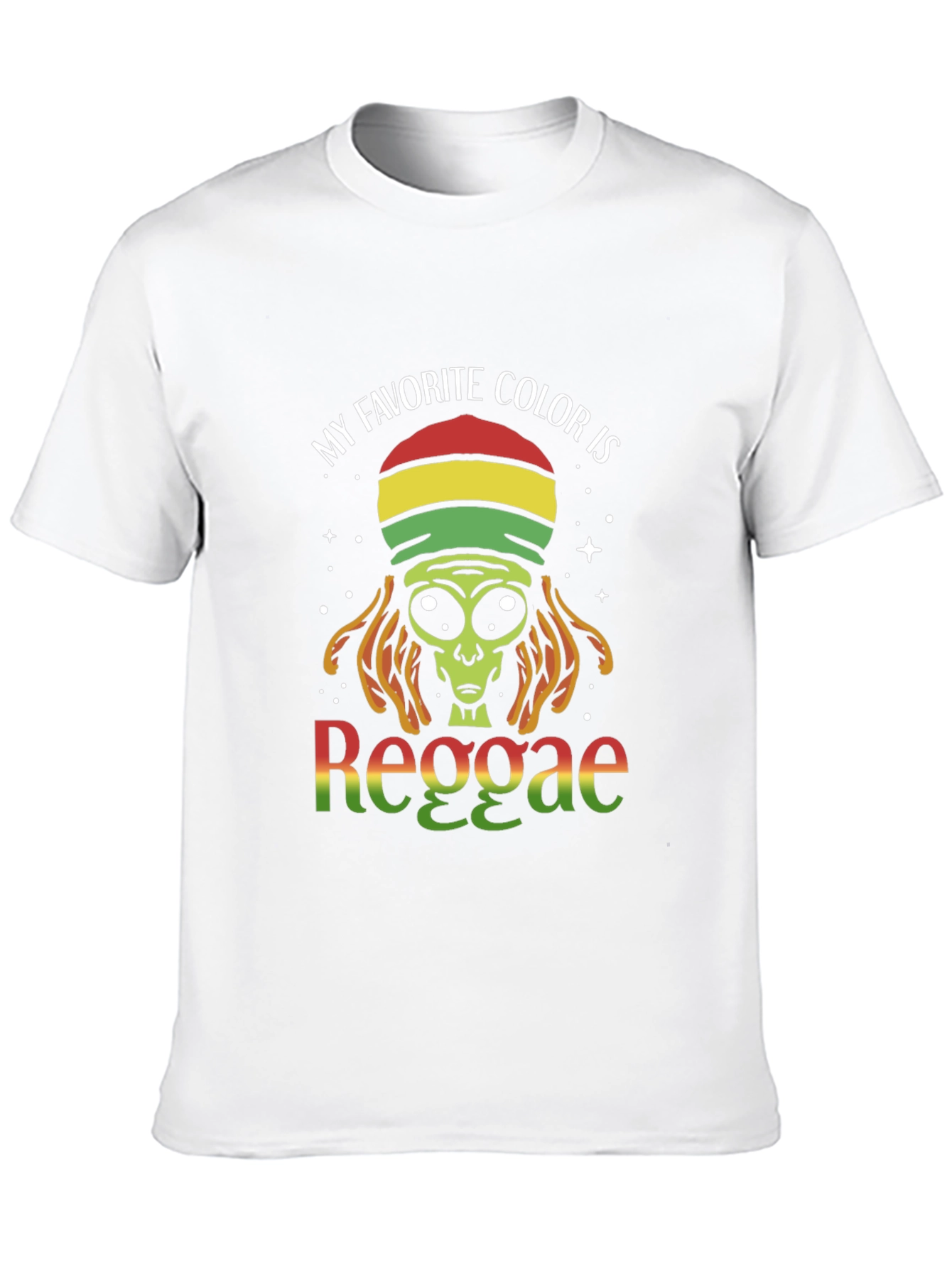 Black Reggae Alien Graphic T-Shirt - My Favorite Color view 10