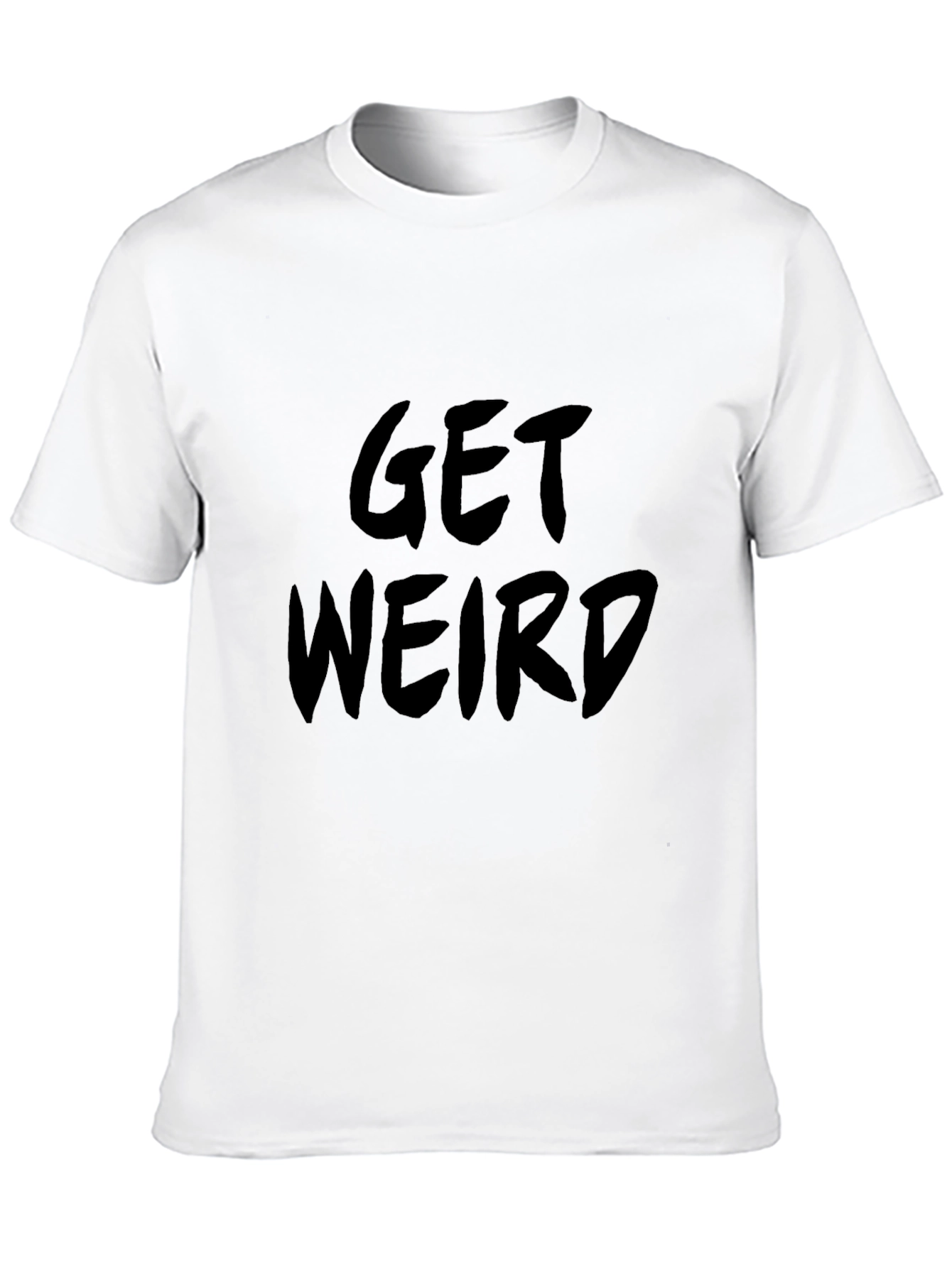 Black Get Weird Black T-Shirt view 10