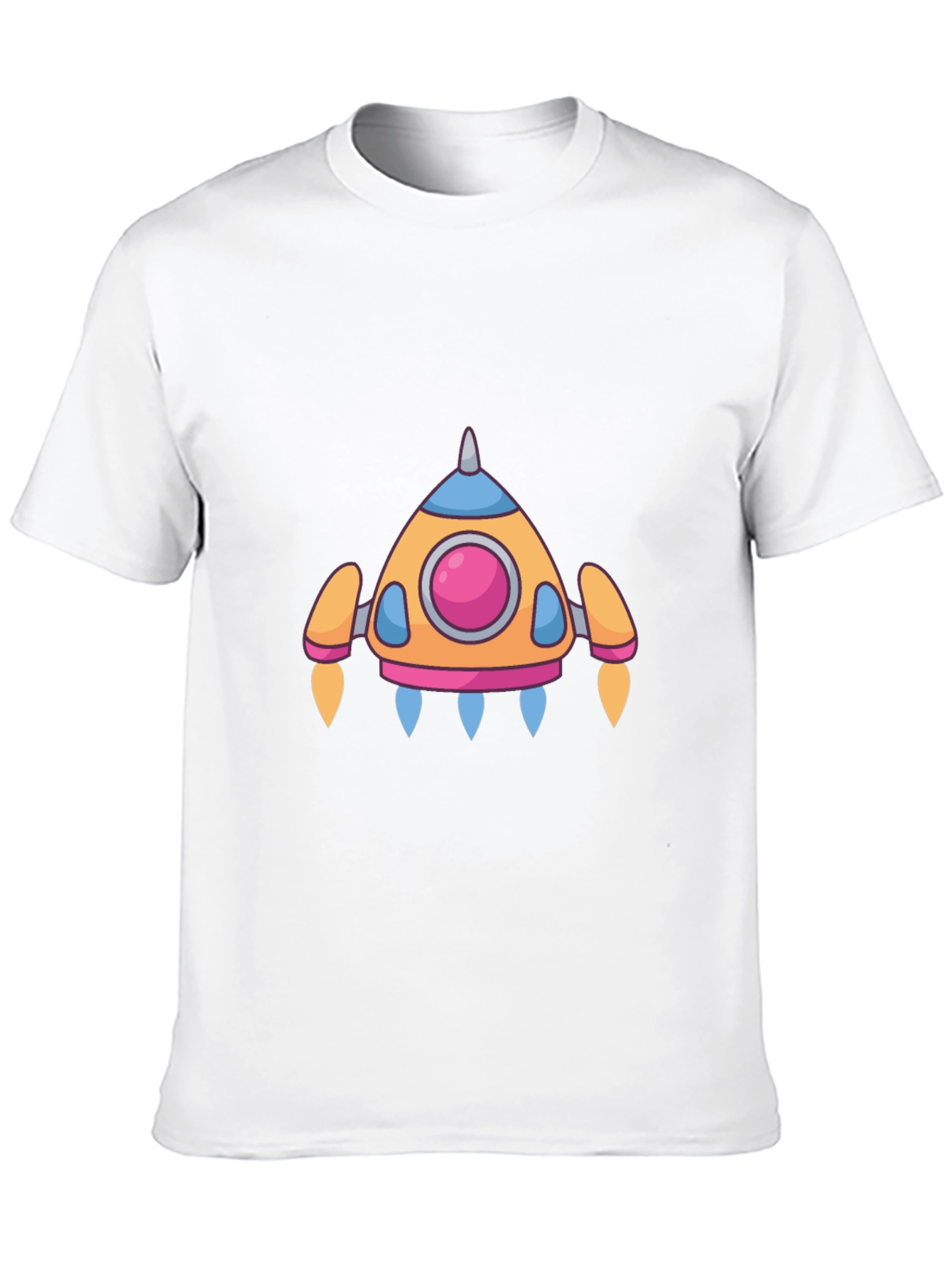 Black Cartoon Rocket T-Shirt - Soft Cotton Blend view 10