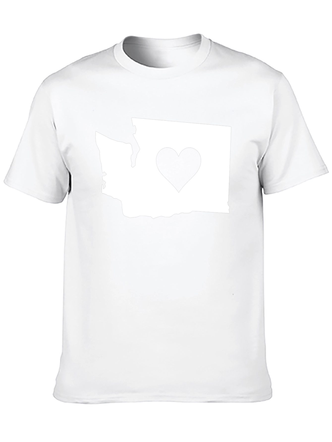 Black Washington State Heart T-Shirt - Black view 10