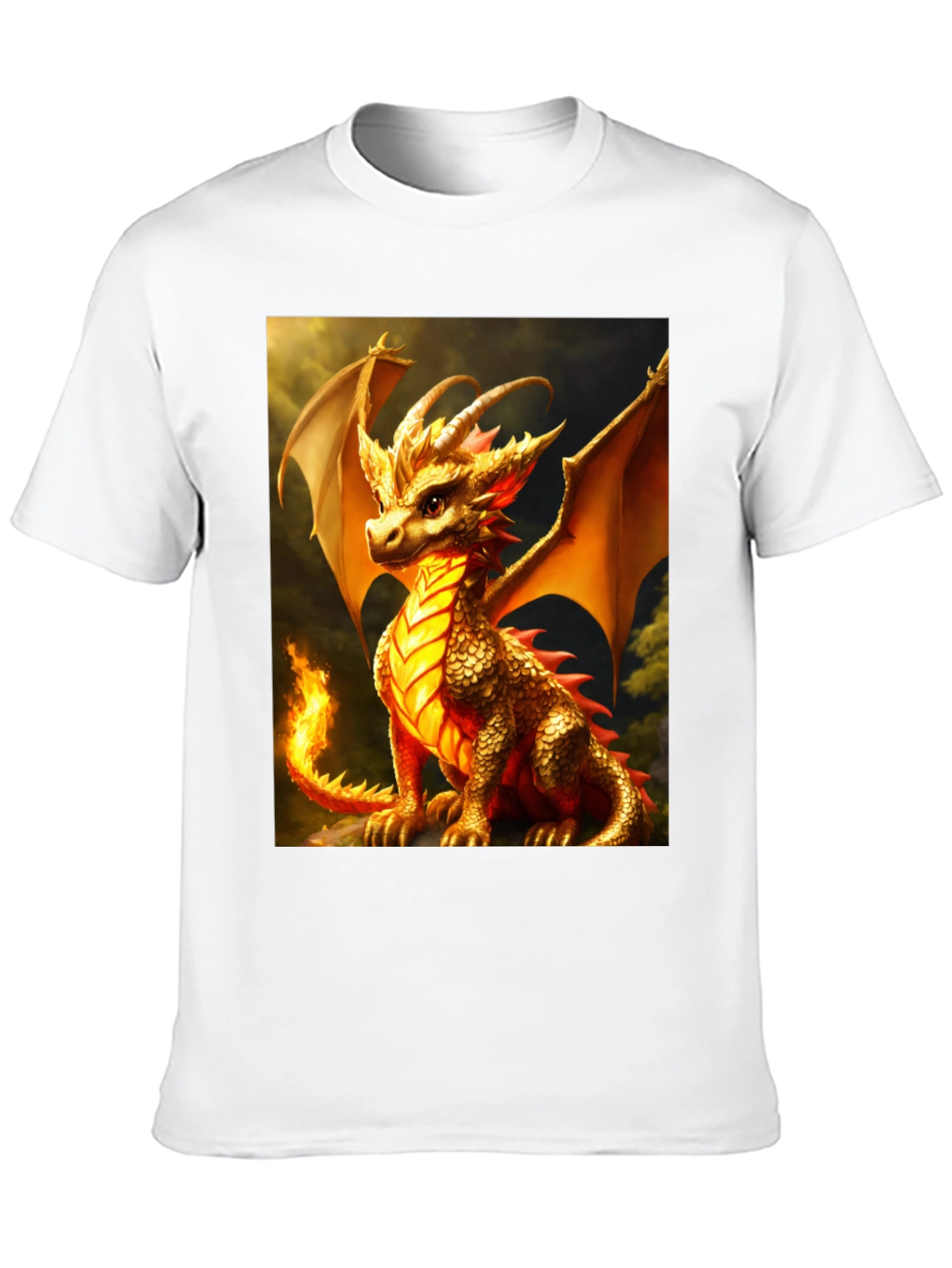 Black Dragon Graphic Tee - Black Cotton Blend T-Shirt view 10