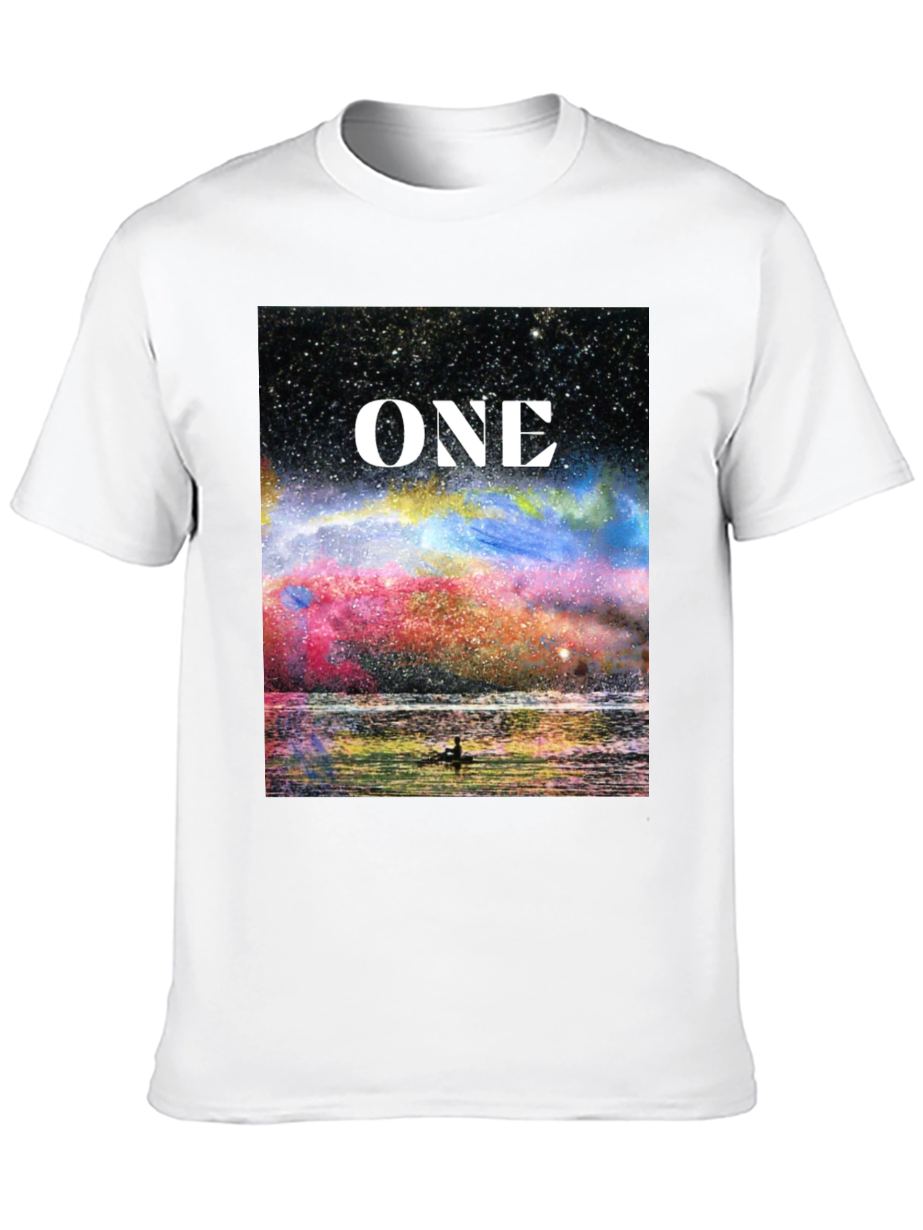 Black One Galaxy T-Shirt - Celestial Design Black Tee view 10