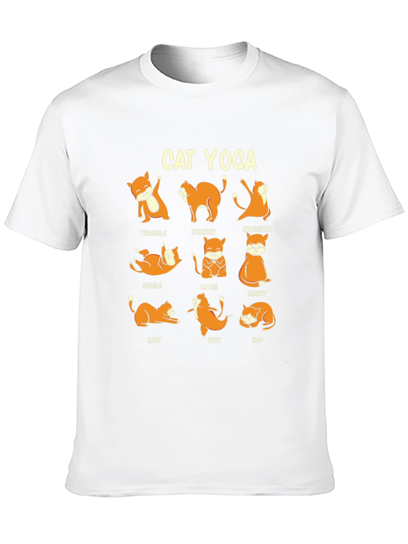 Cat Yoga Poses Graphic Tee - Funny Yoga Shirt - 10