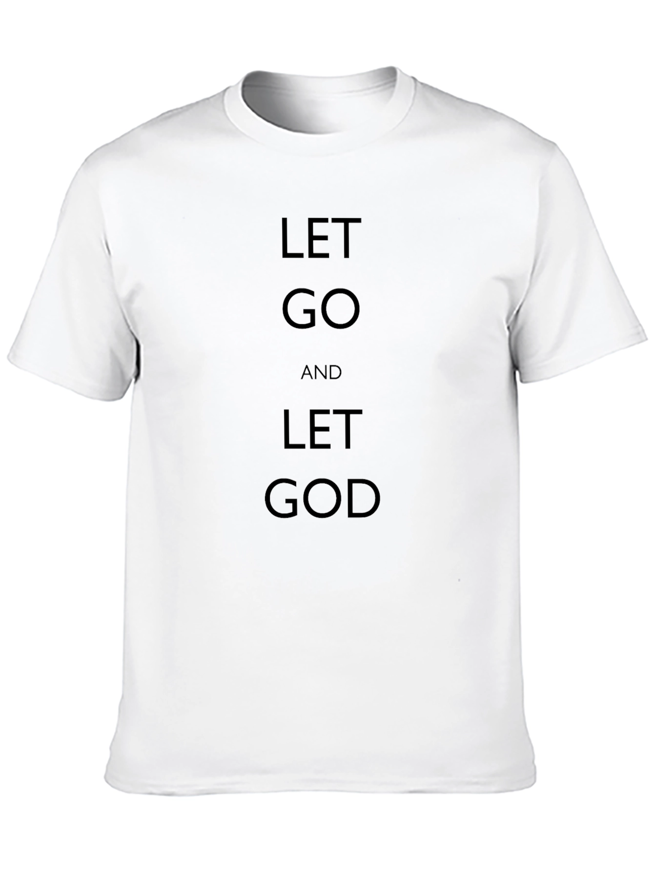 Black Let Go and Let God Black Graphic Tee view 10