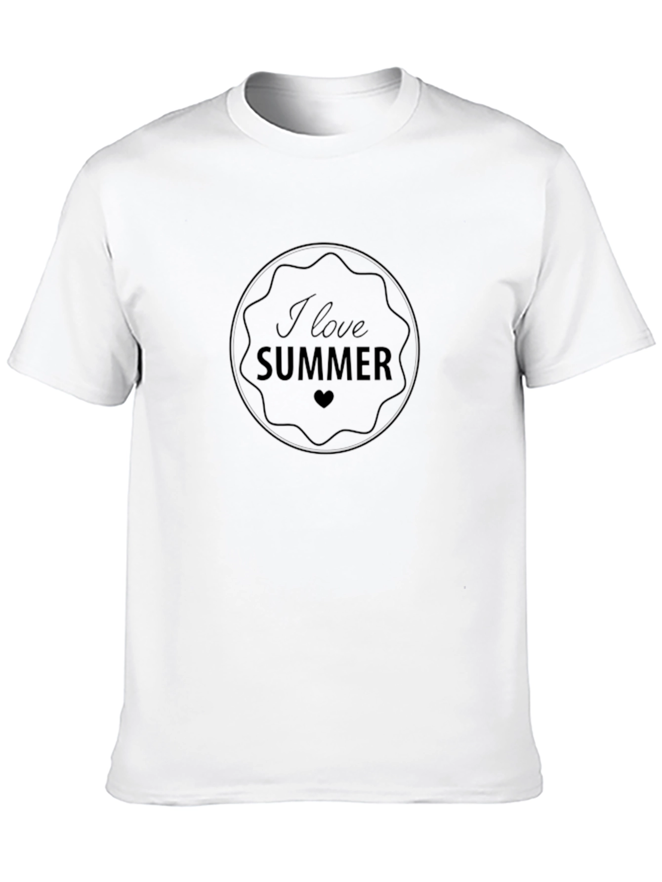 Black I Love Summer T-Shirt - Black view 10