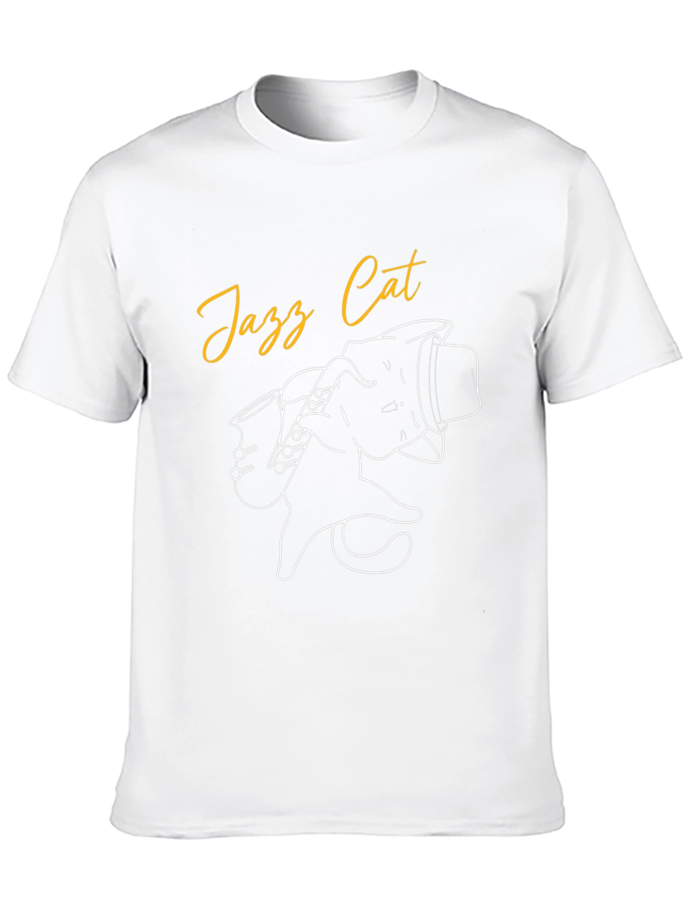 Black Cool Jazz Cat T-Shirt view 10