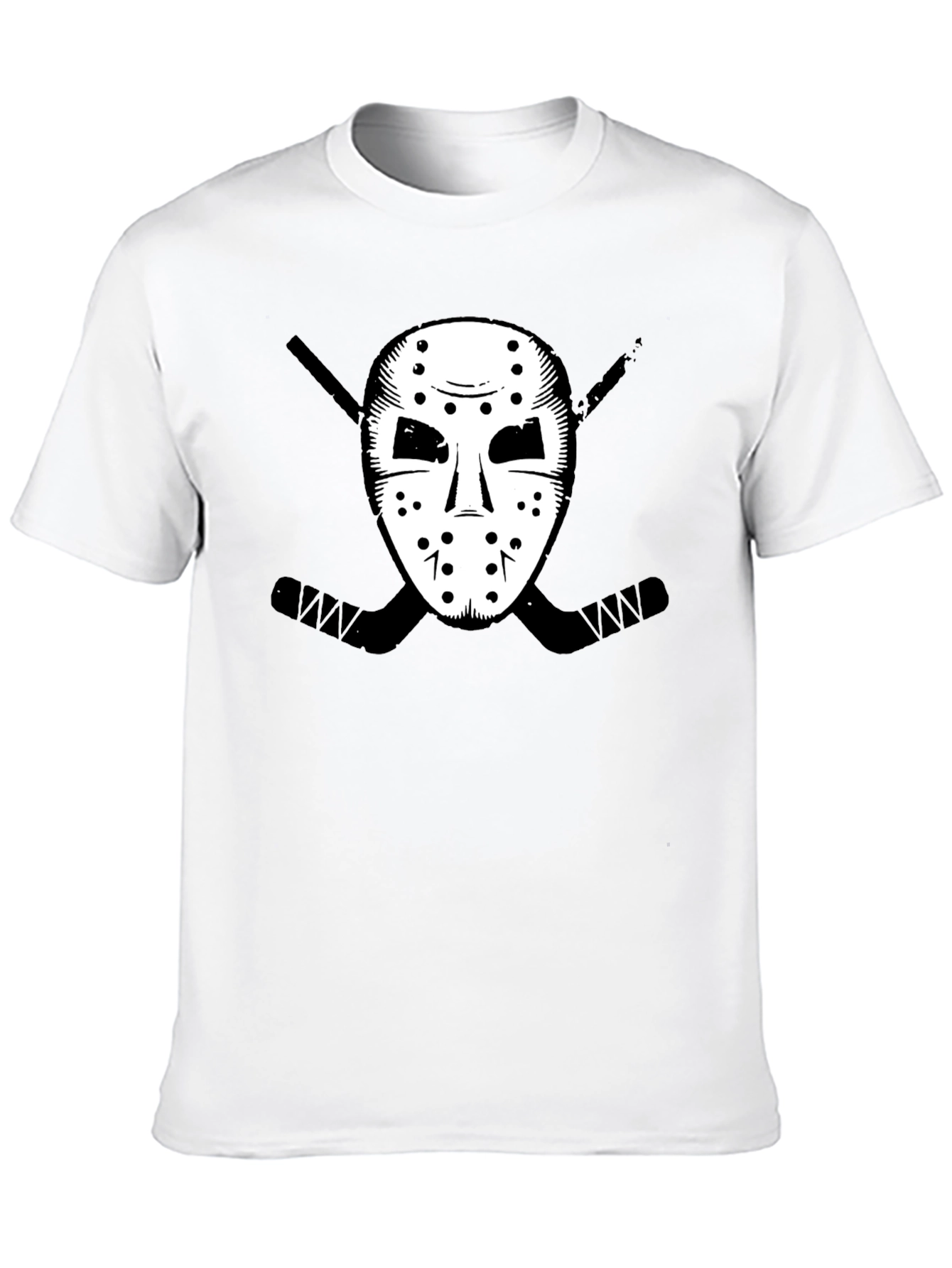 Black Hockey Mask Graphic Tee - Black T-Shirt view 10