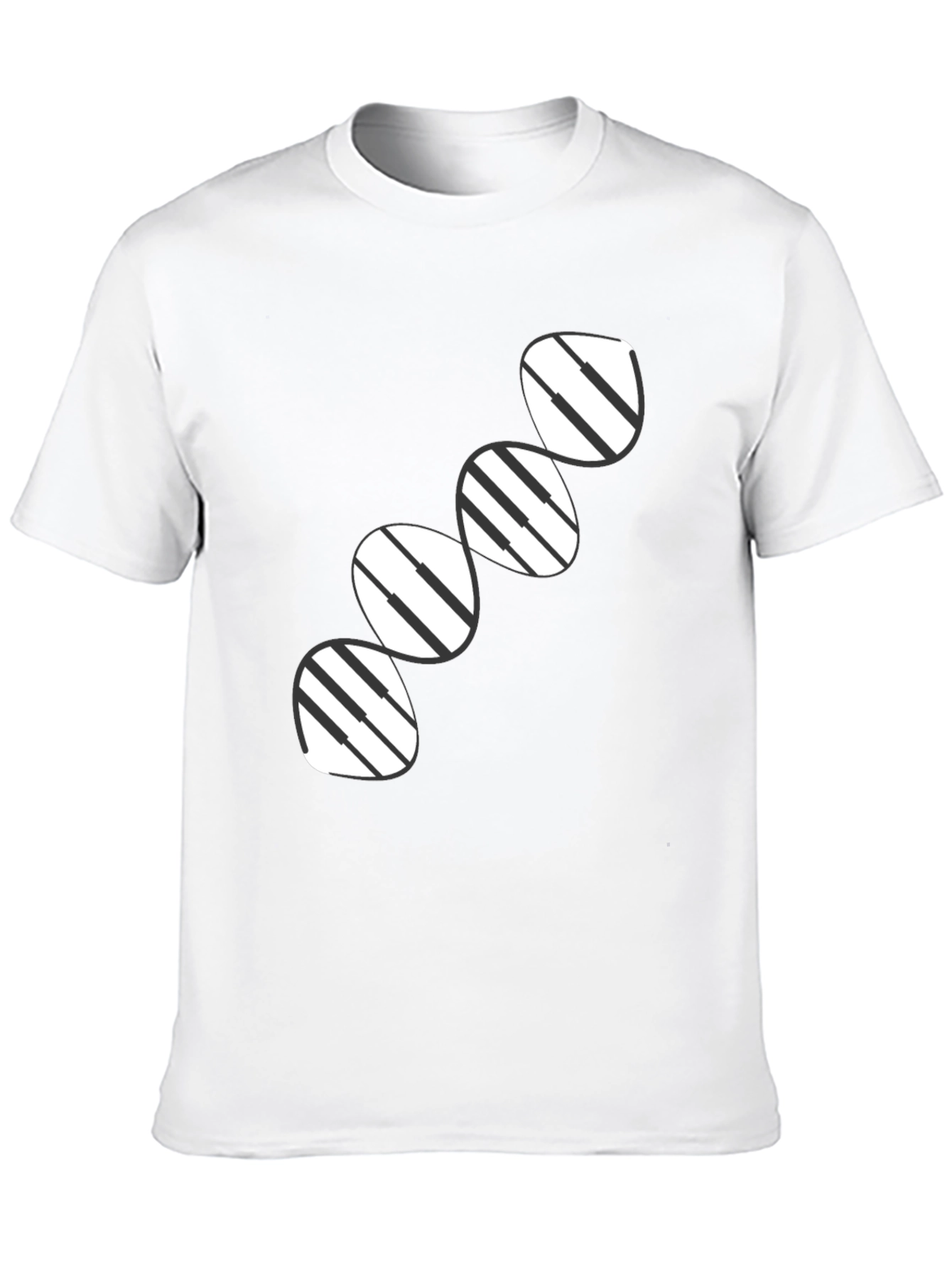 Black Abstract Striped Circle Design Black T-Shirt view 10