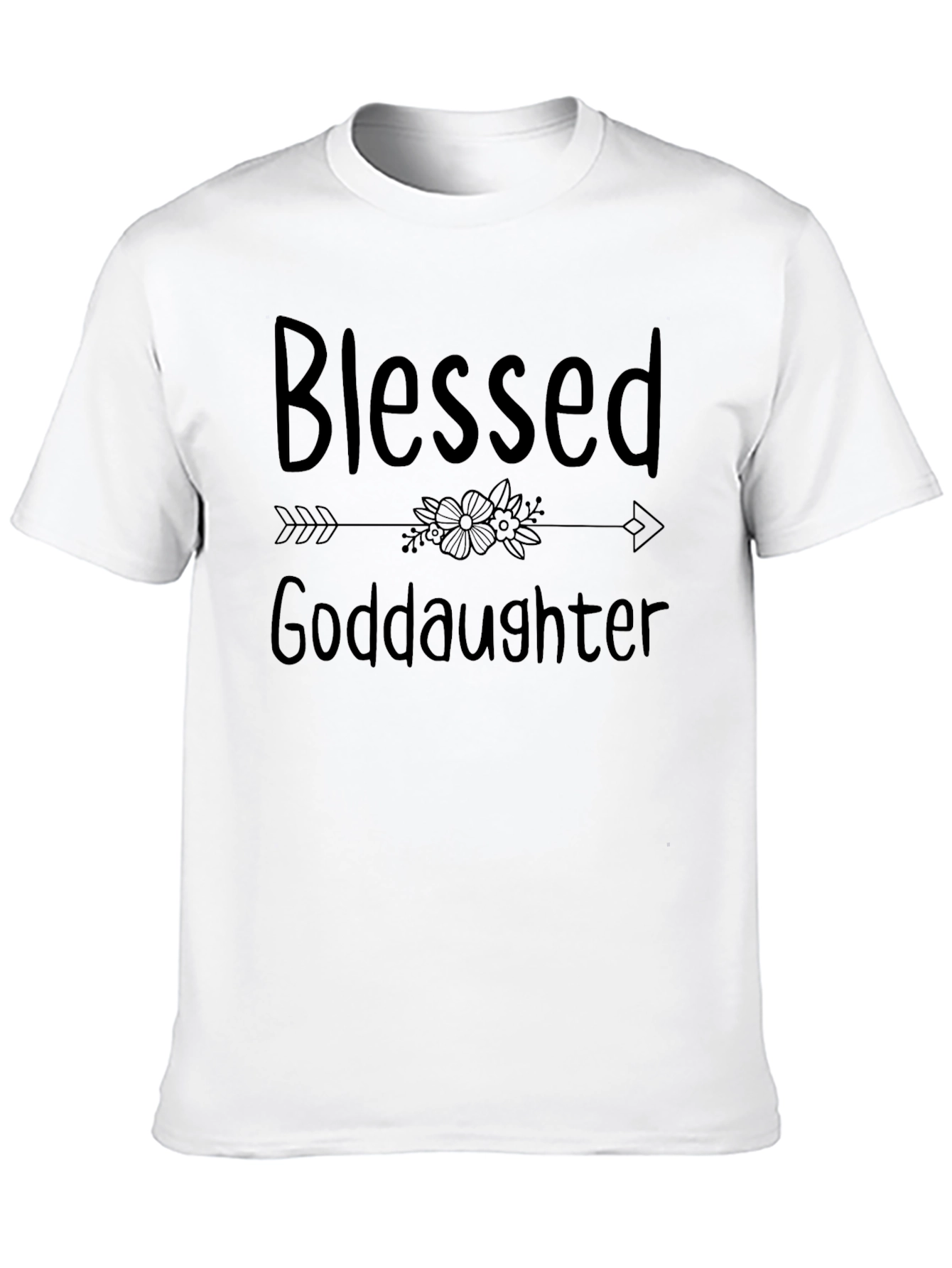 Black Blessed Goddaughter Graphic Tee - Black view 10
