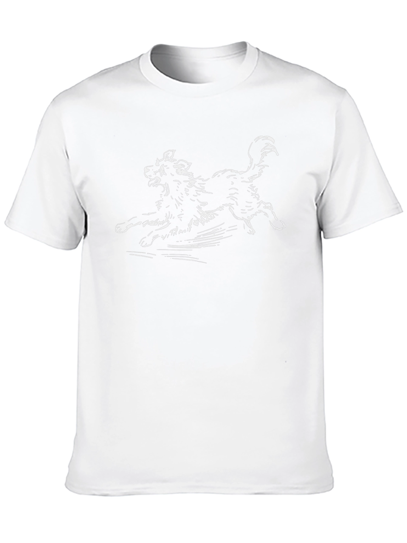 Dog Sketch Graphic Black T-Shirt - 10