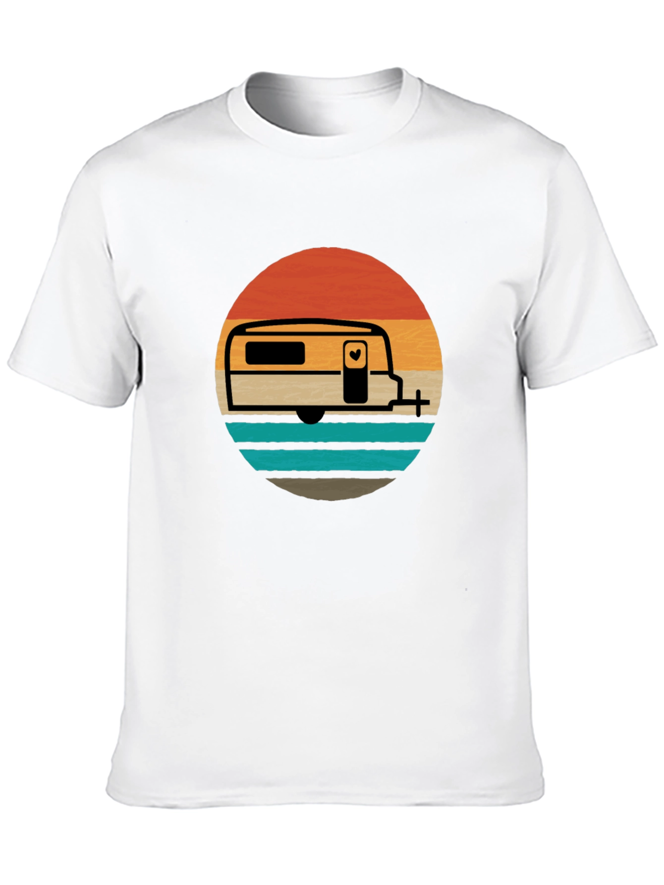 Black Retro Camper Van Graphic Tee - Adventure Awaits! view 10