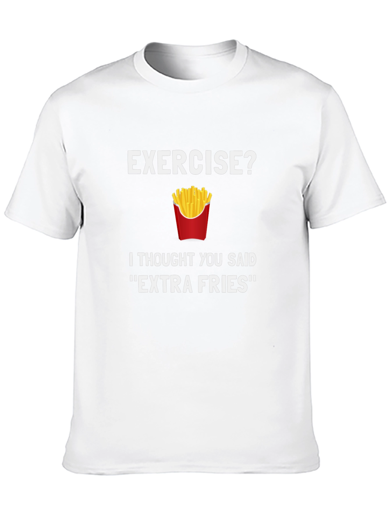 Black Extra Fries T-Shirt - Funny Foodie Tee view 10