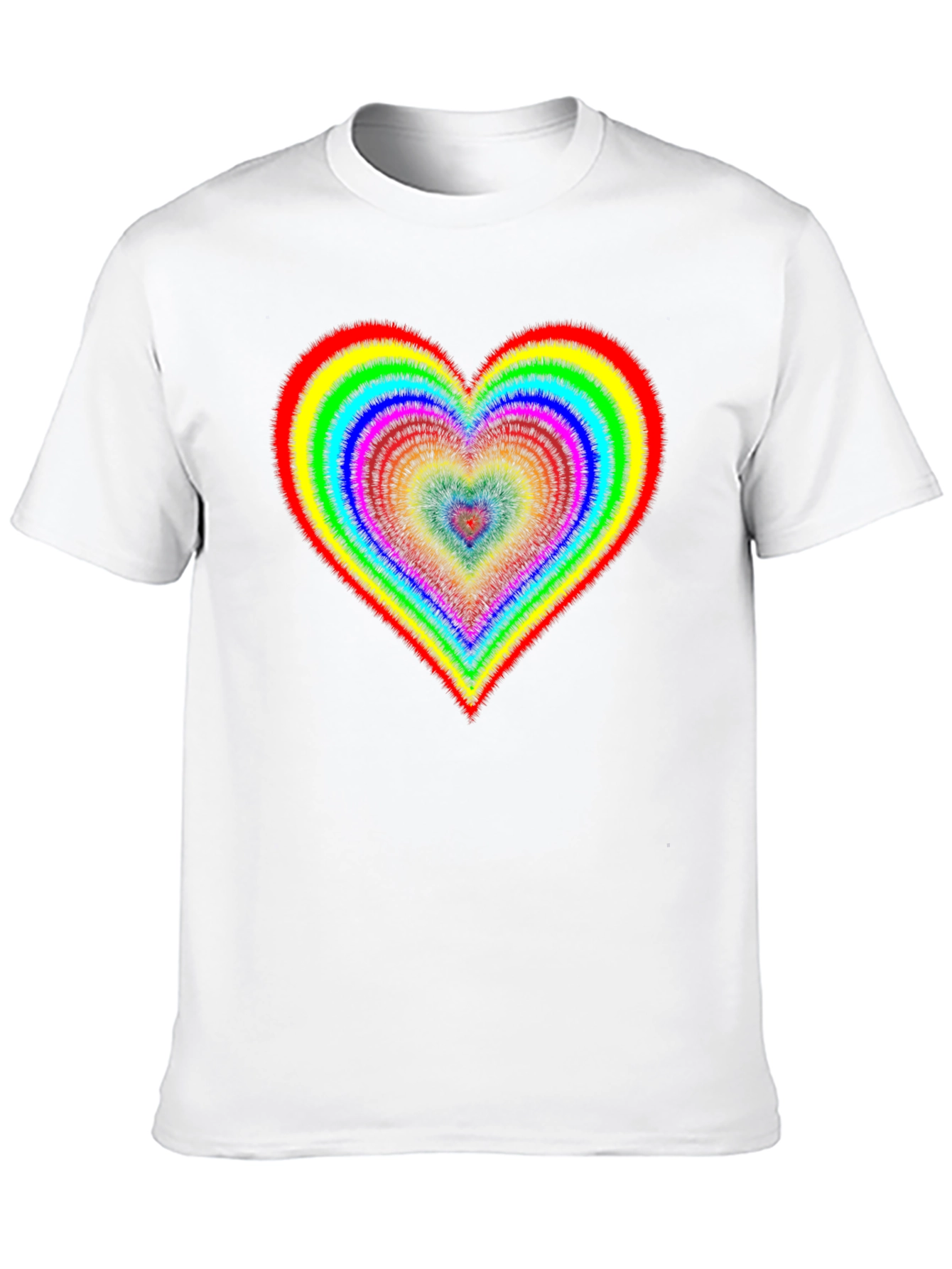 Black Rainbow Heart Graphic Black T-Shirt view 10