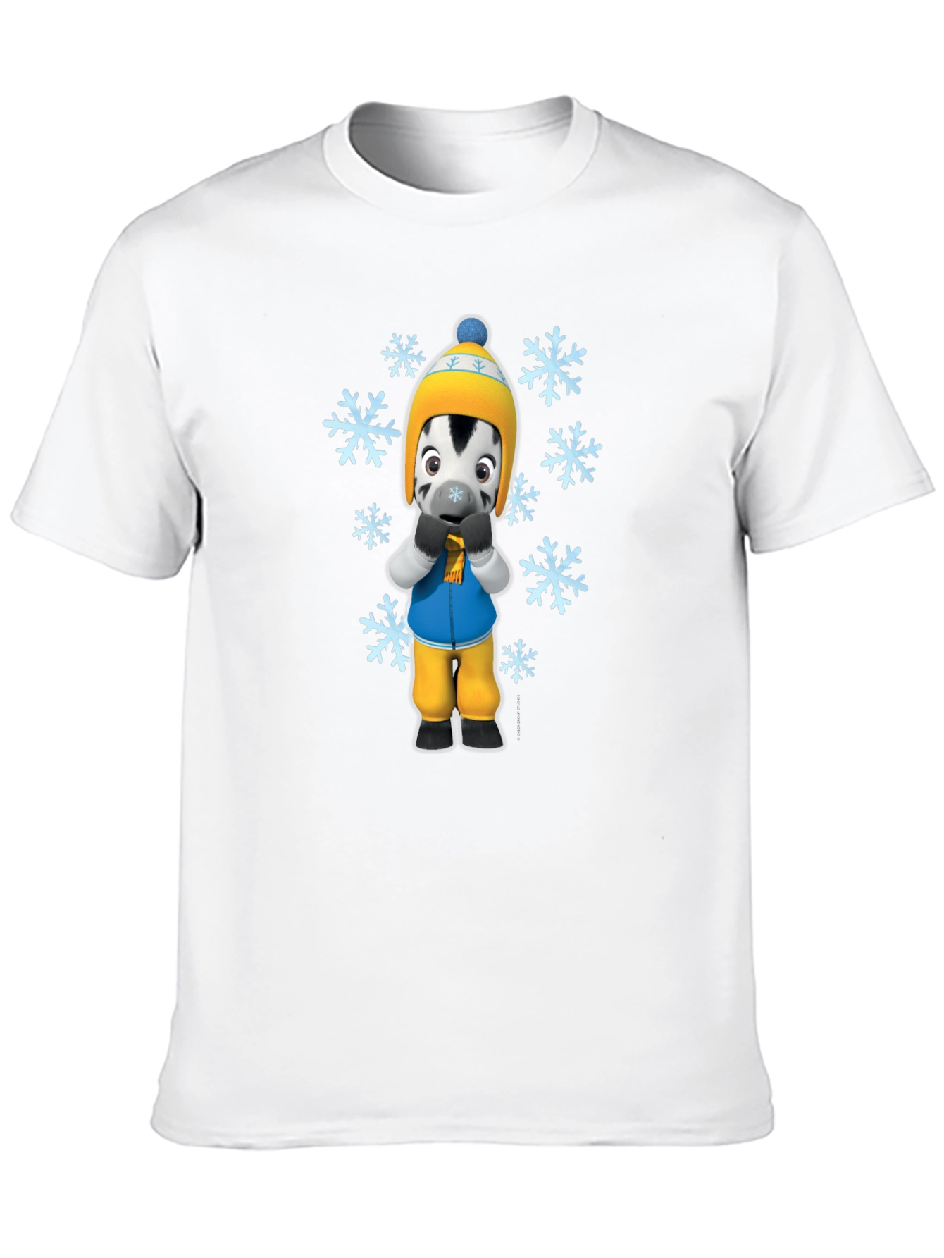 Winter Zebra Graphic Tee - Black Unisex T-Shirt - 10