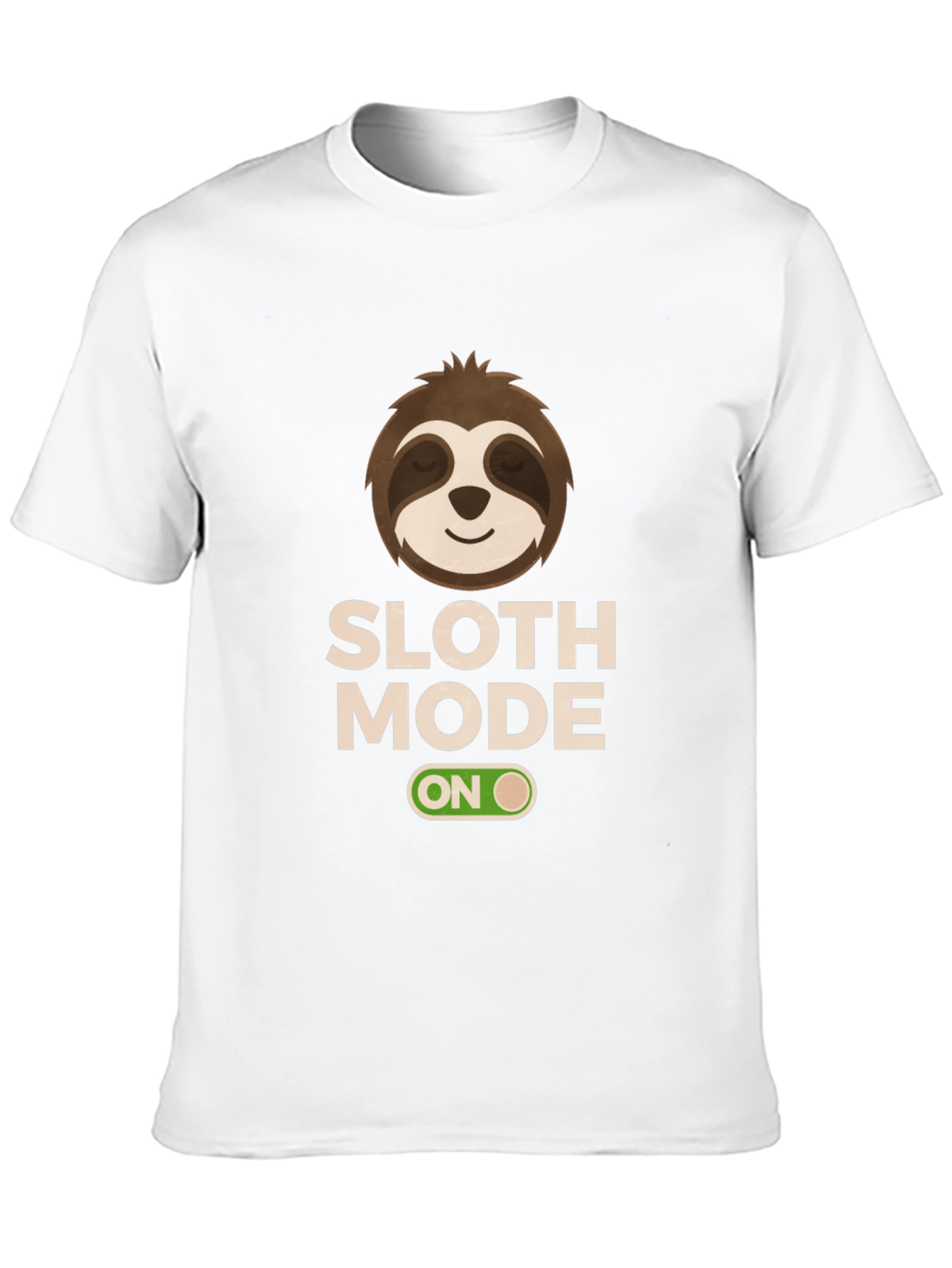 Black Sloth Mode On Black T-Shirt view 10