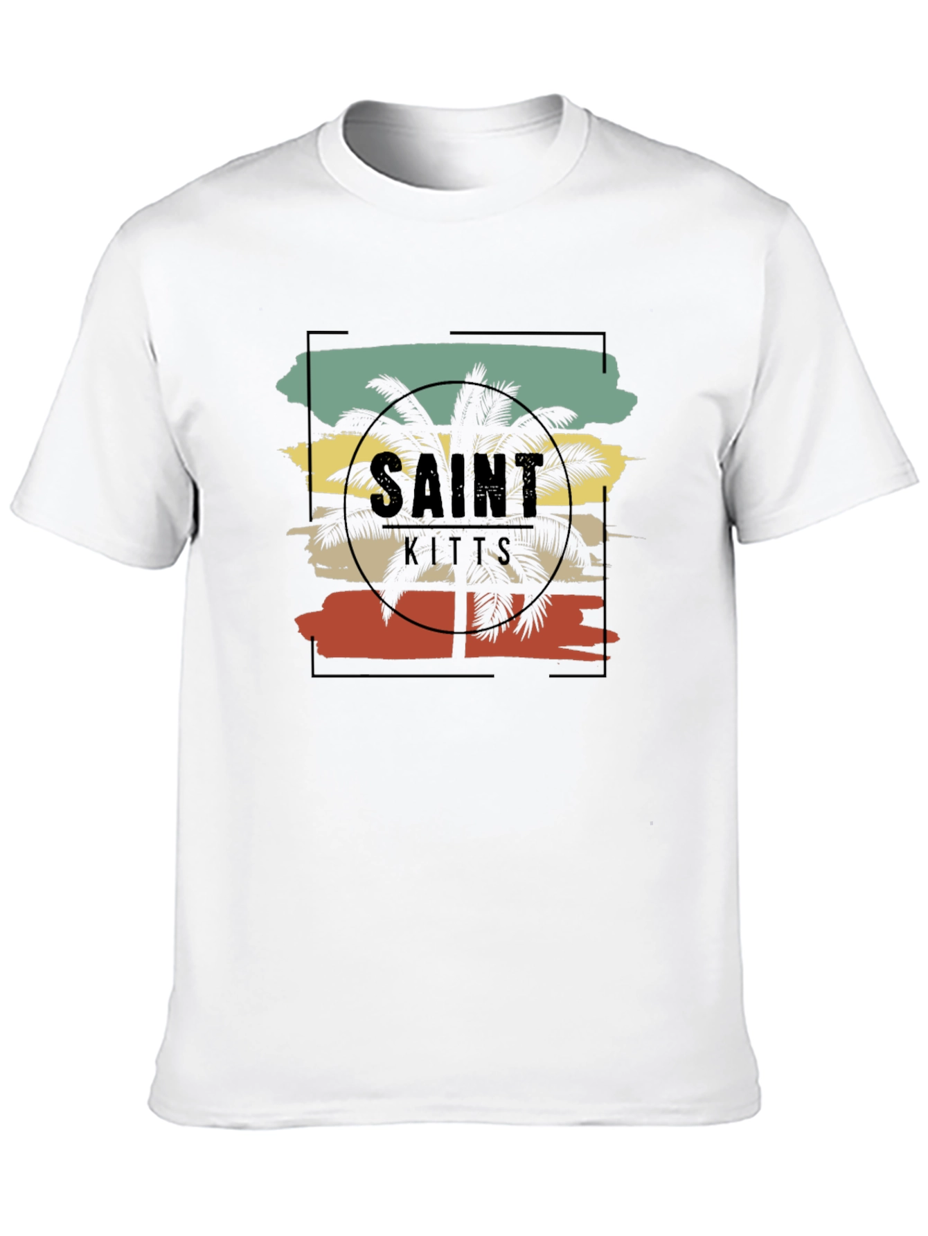 Black Saint Kitts Palm Tree Graphic Tee view 10