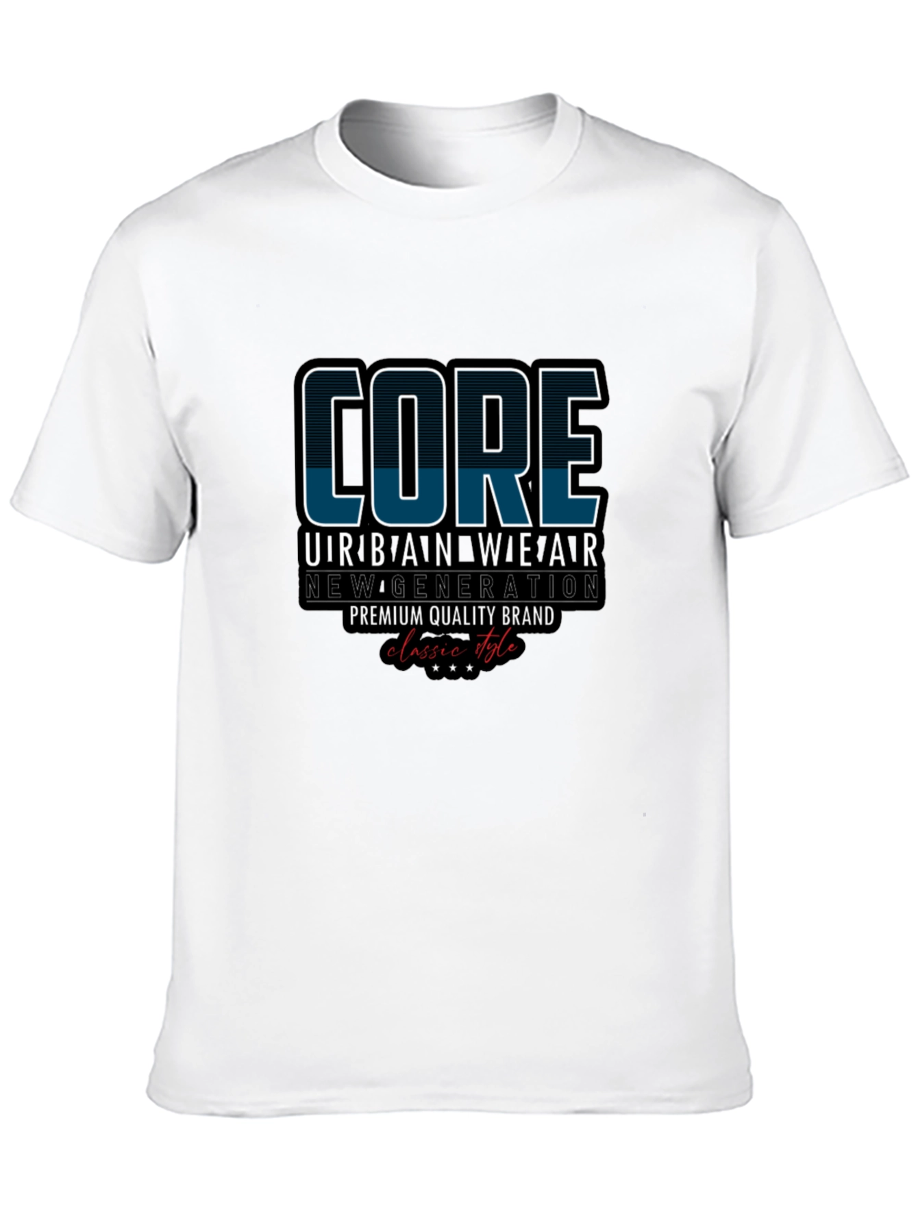 Black Core Urban Wear Black Graphic T-Shirt view 10