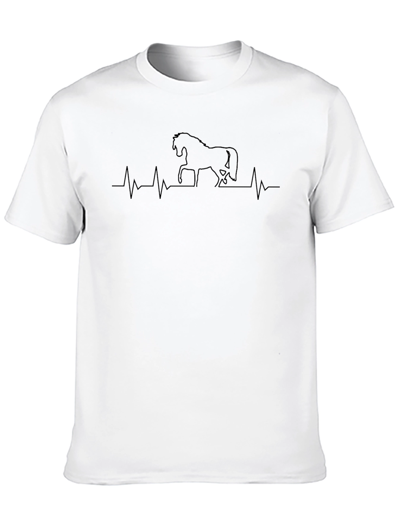 Black Horse Heartbeat T-Shirt - Equestrian Love view 10