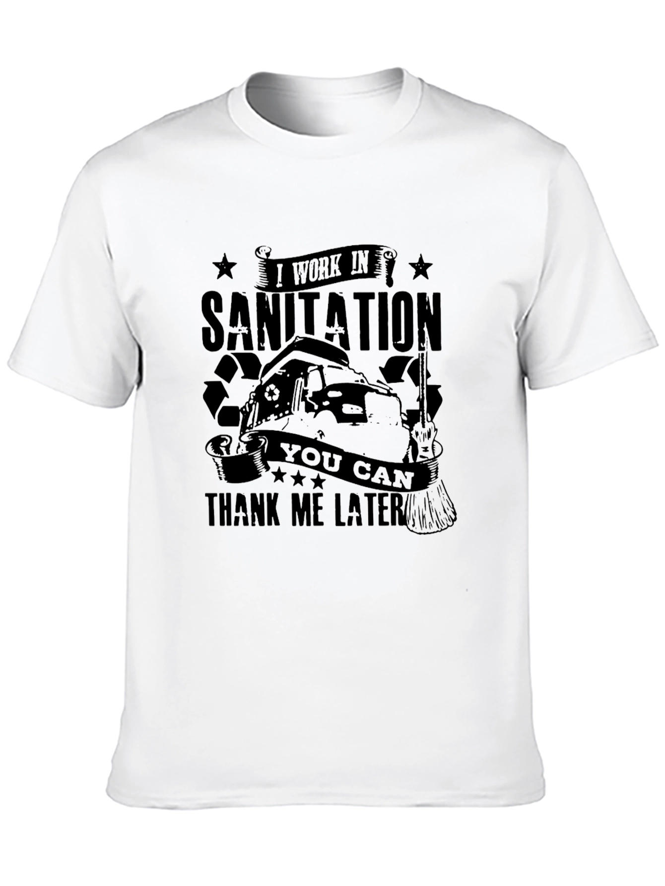 Black Sanitation Worker Graphic Tee - Thank Me Later view 10