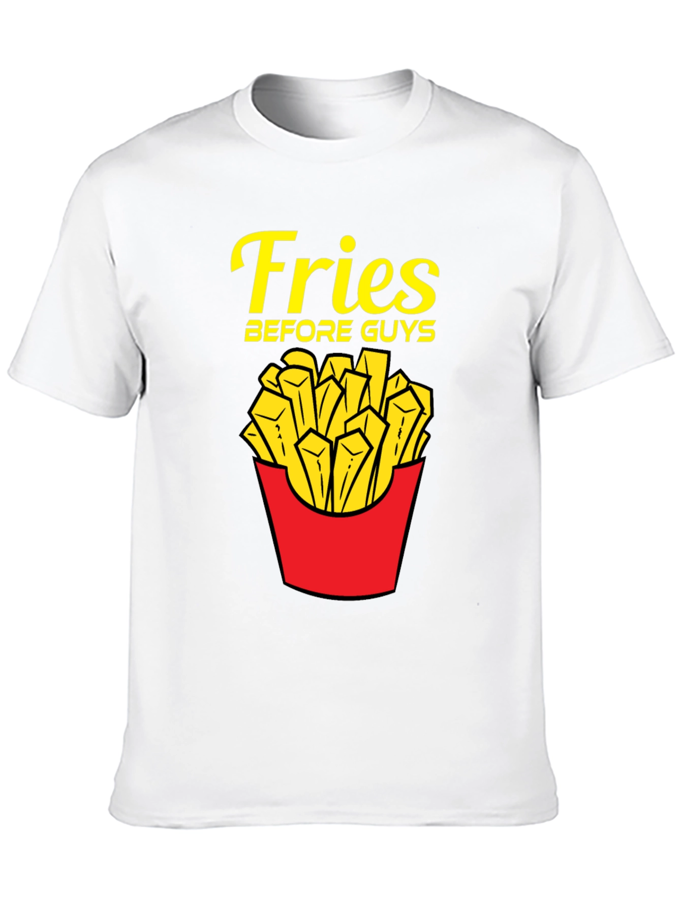 Black Fries Before Guys T-Shirt - Funny Foodie Tee view 10