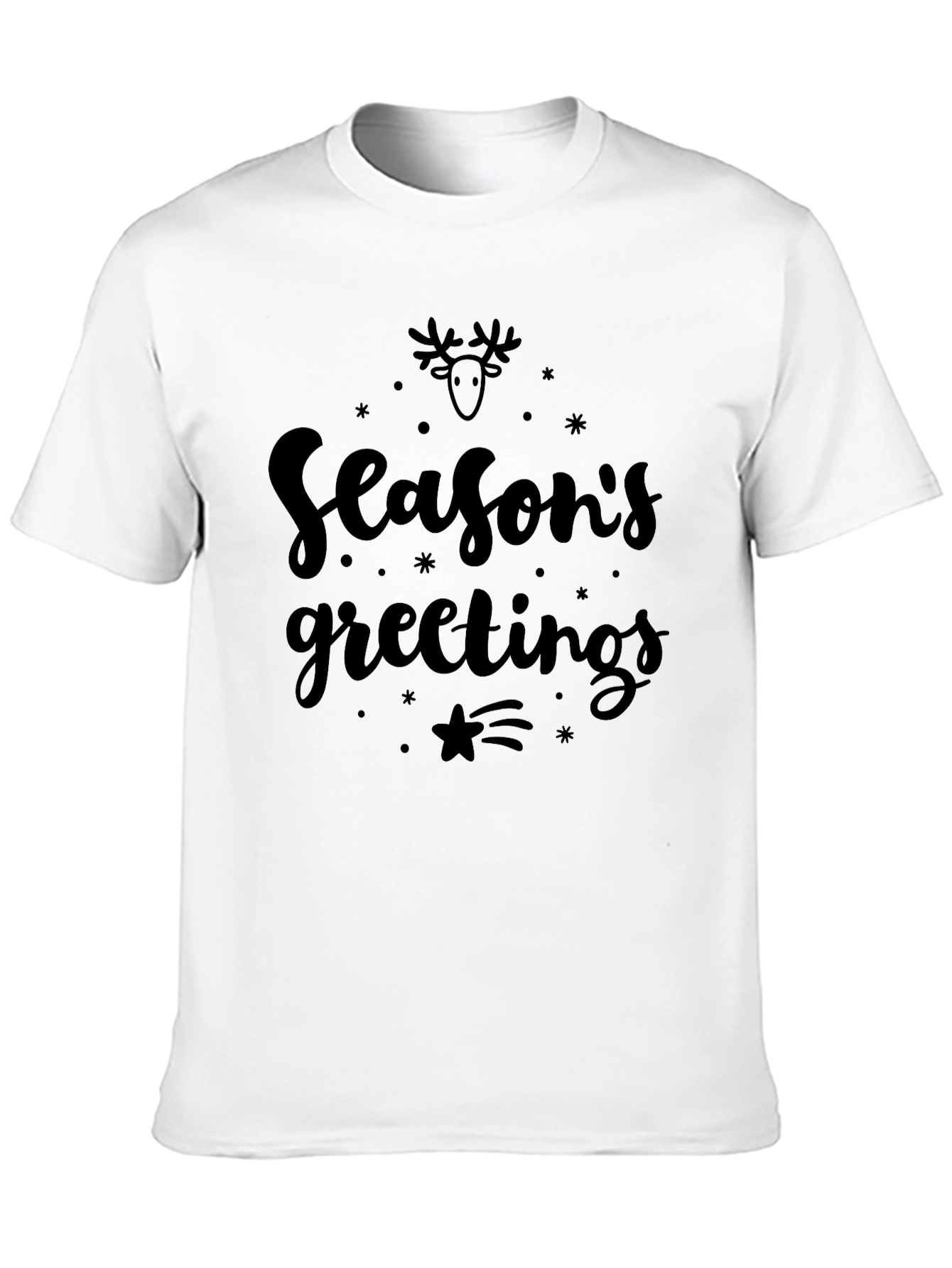 Black Season's Greetings Black T-Shirt view 10