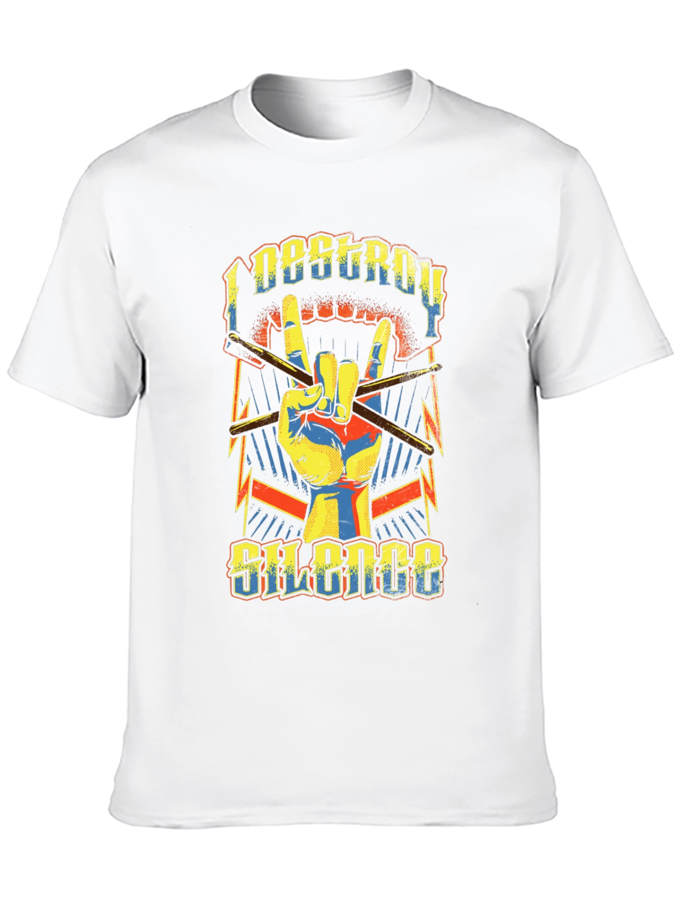 I Destroy Silence Graphic Print Tee - 10