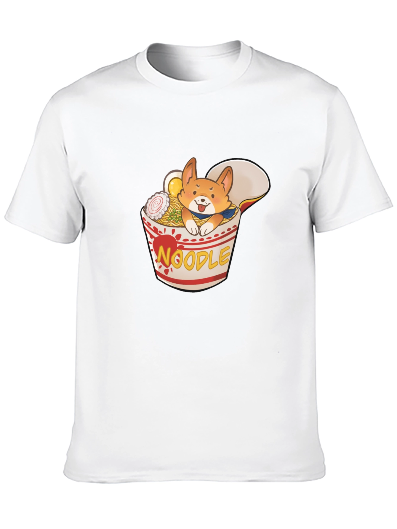 Black Noodle Corgi T-Shirt - Ramen Dog Tee view 10
