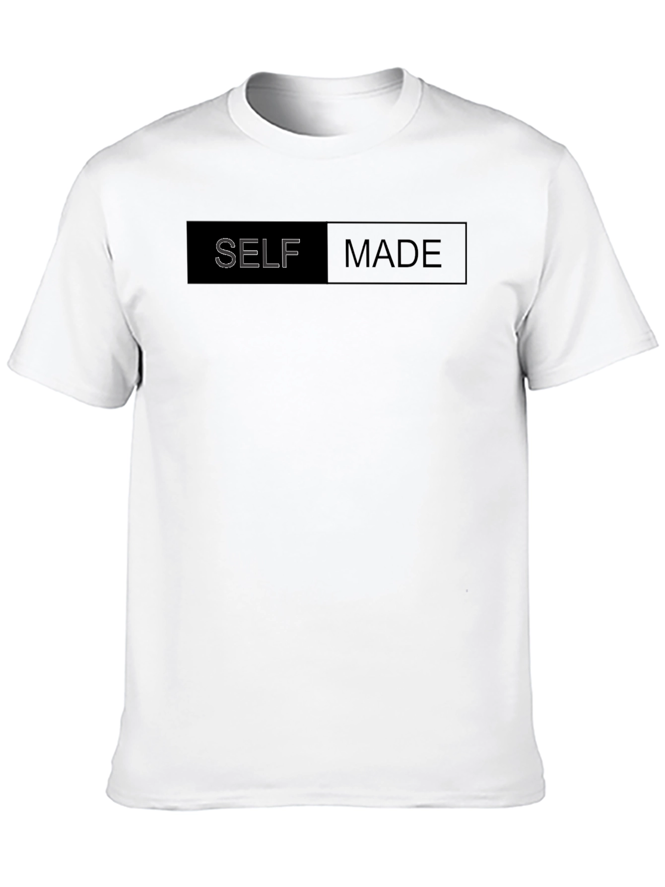 Black Self Made Graphic Tee - Black Cotton Blend Casual T-Shirt view 10