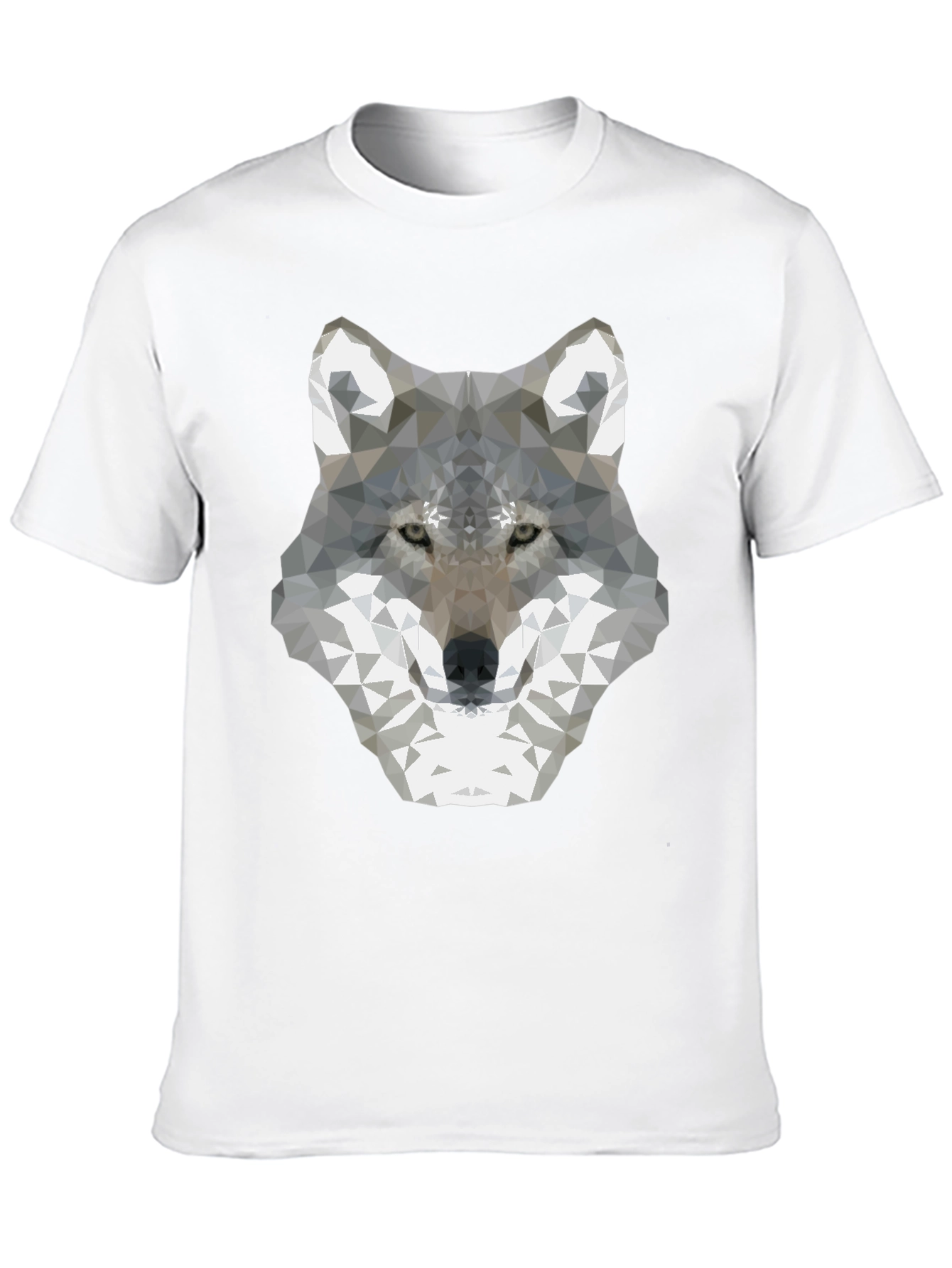 Black Geometric Wolf Graphic Tee - Modern Style view 10