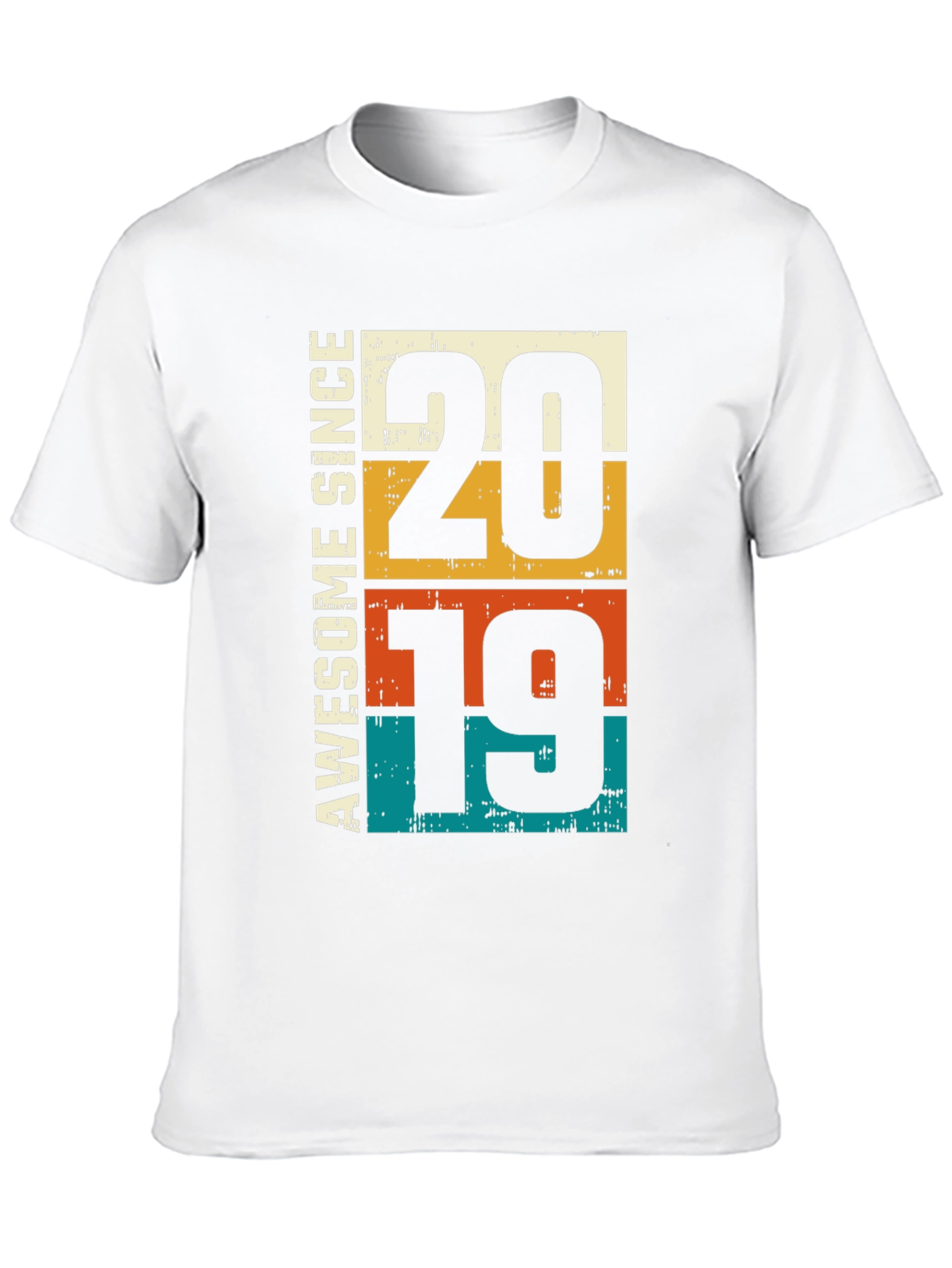 Black Awesome Since 2019 Graphic Tee - Birthday Gift view 10