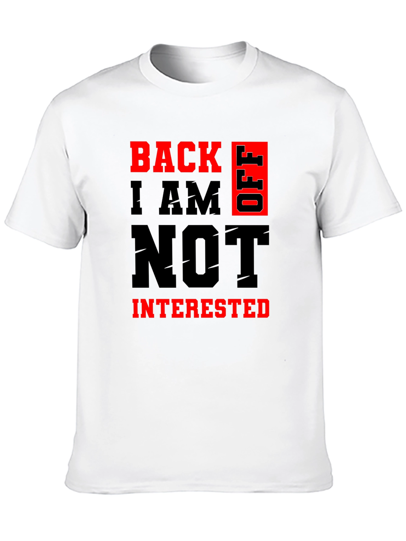 Black Back Off Graphic Tee - Sarcastic Funny T-Shirt view 10