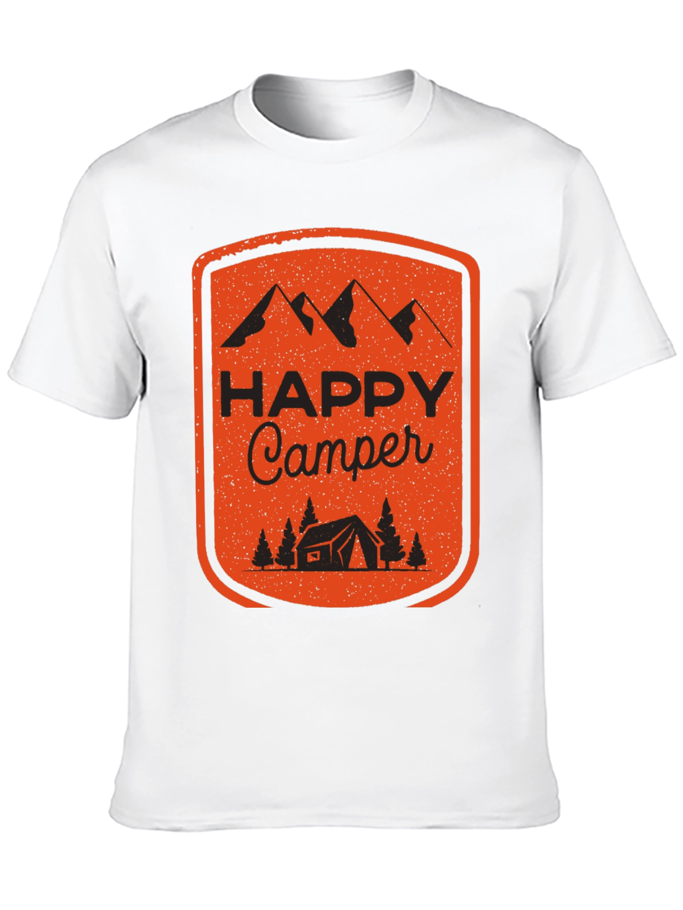 Black Happy Camper Graphic Tee - Outdoor Adventure Shirt view 10