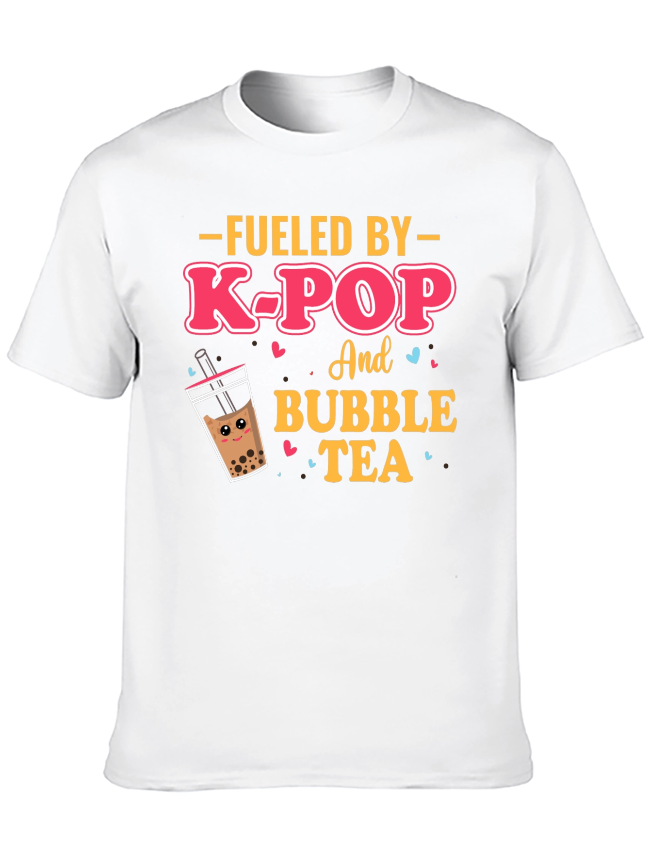 Black Fueled By K-Pop & Bubble Tea Graphic Tee view 10