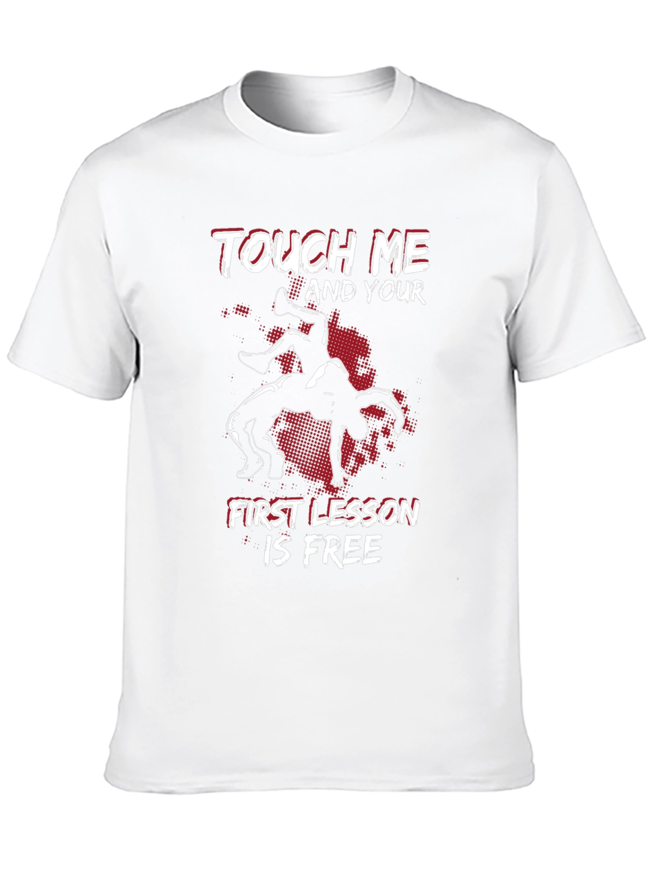 Black Wrestling T-Shirt: Touch Me, First Lesson Free view 10
