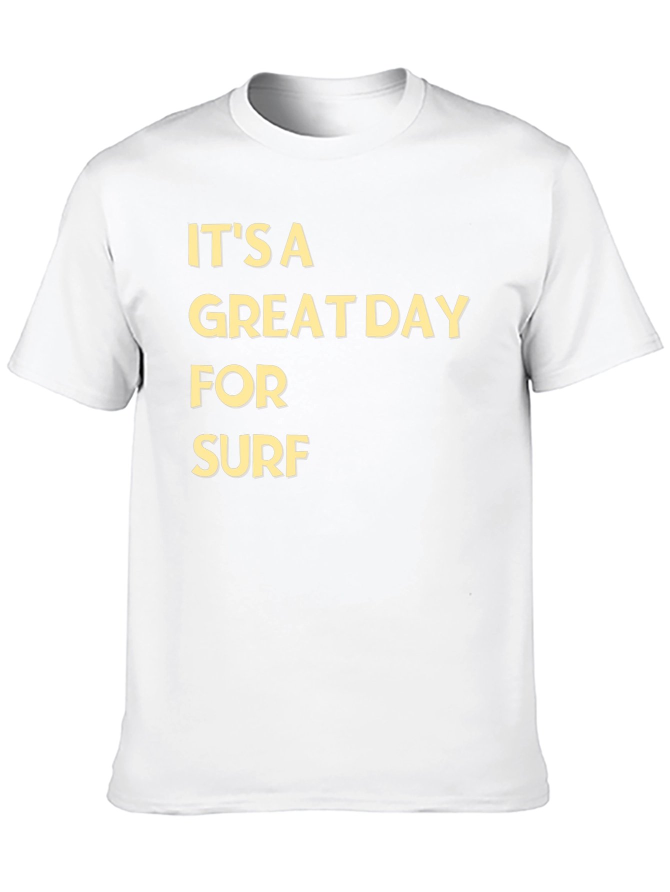 Black It's a Great Day for Surf T-Shirt view 10