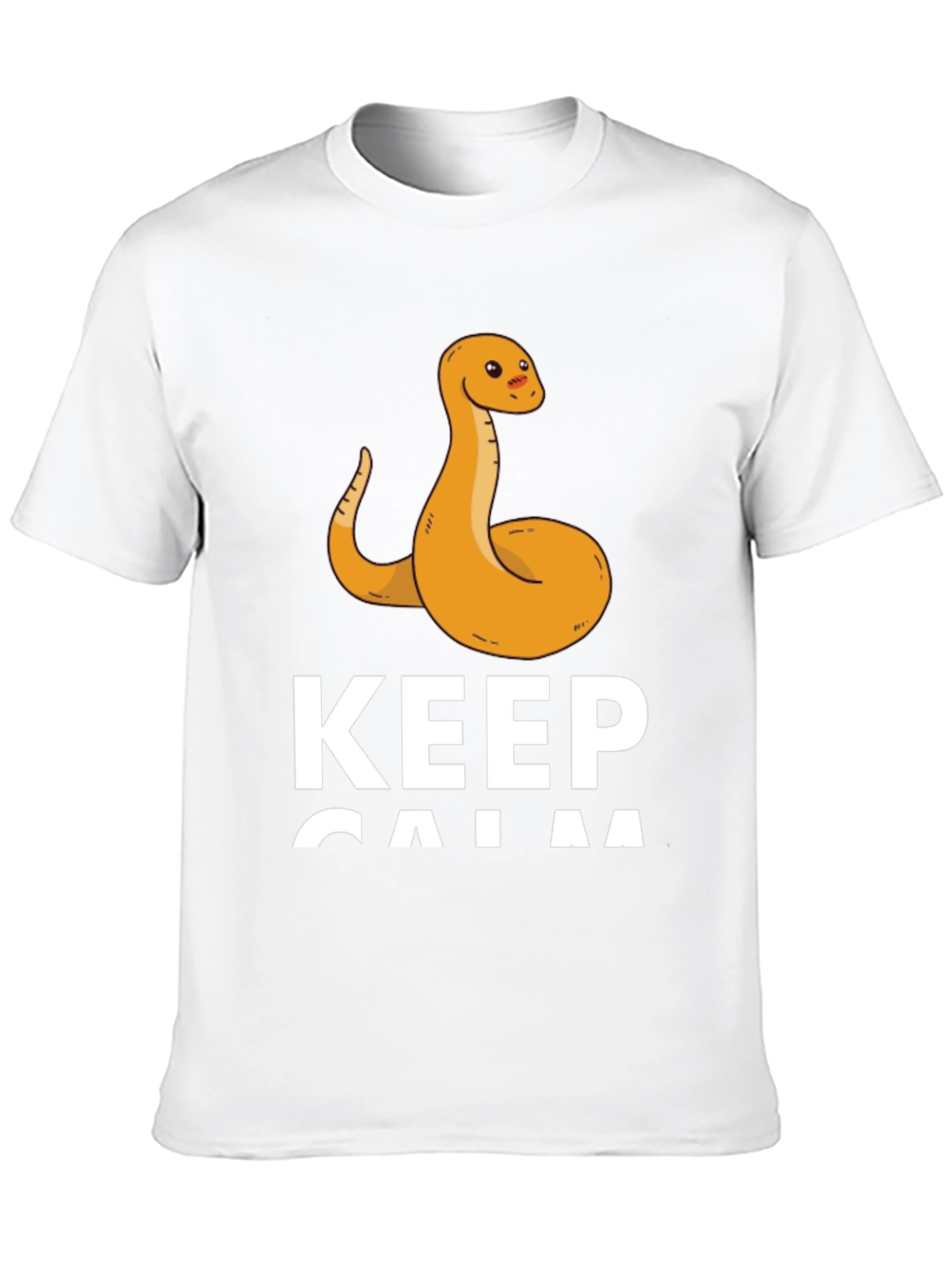 Black Keep Calm Snake Tee - Men's Black T-Shirt view 10