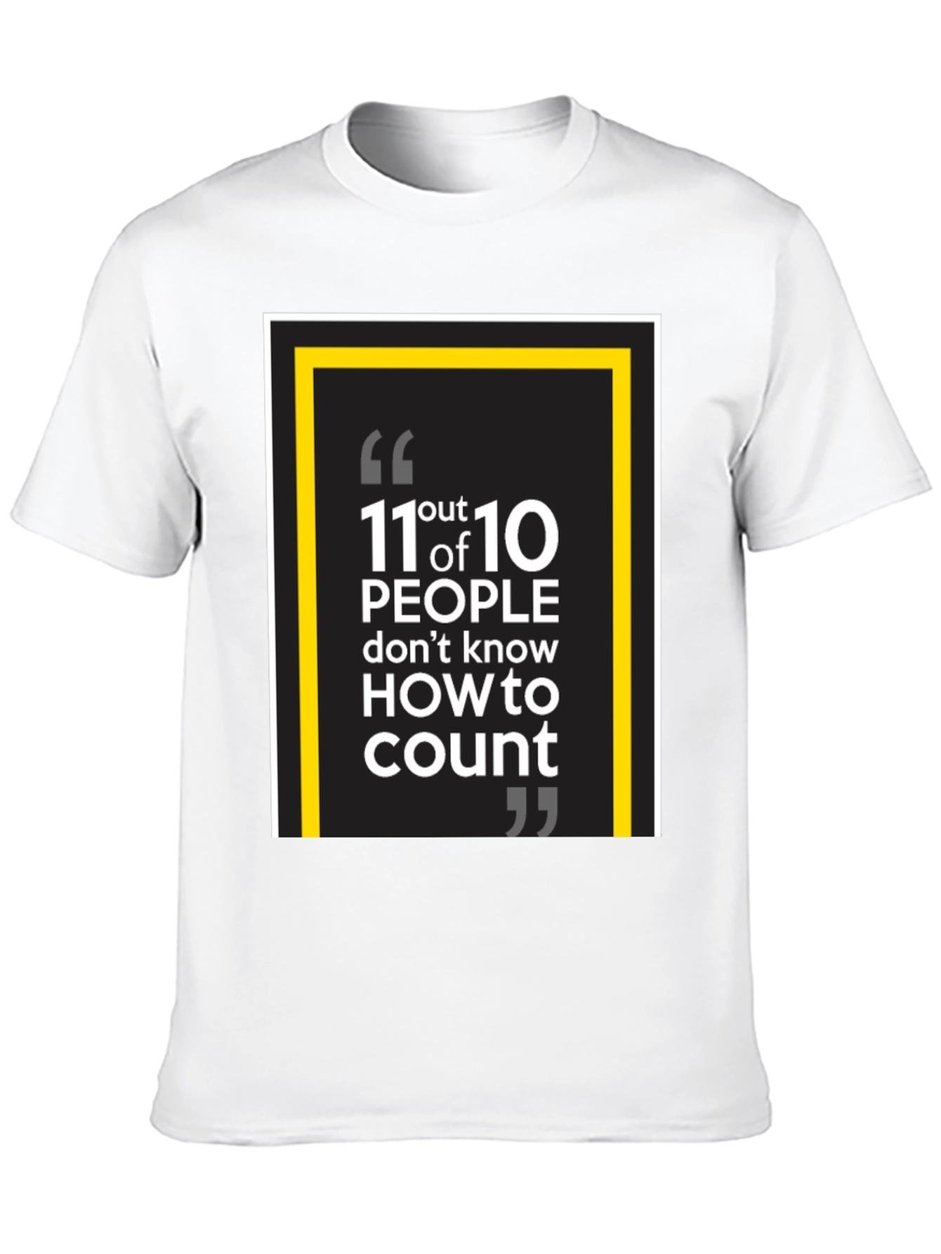 Black 11 out of 10 People Funny Graphic Tee view 10