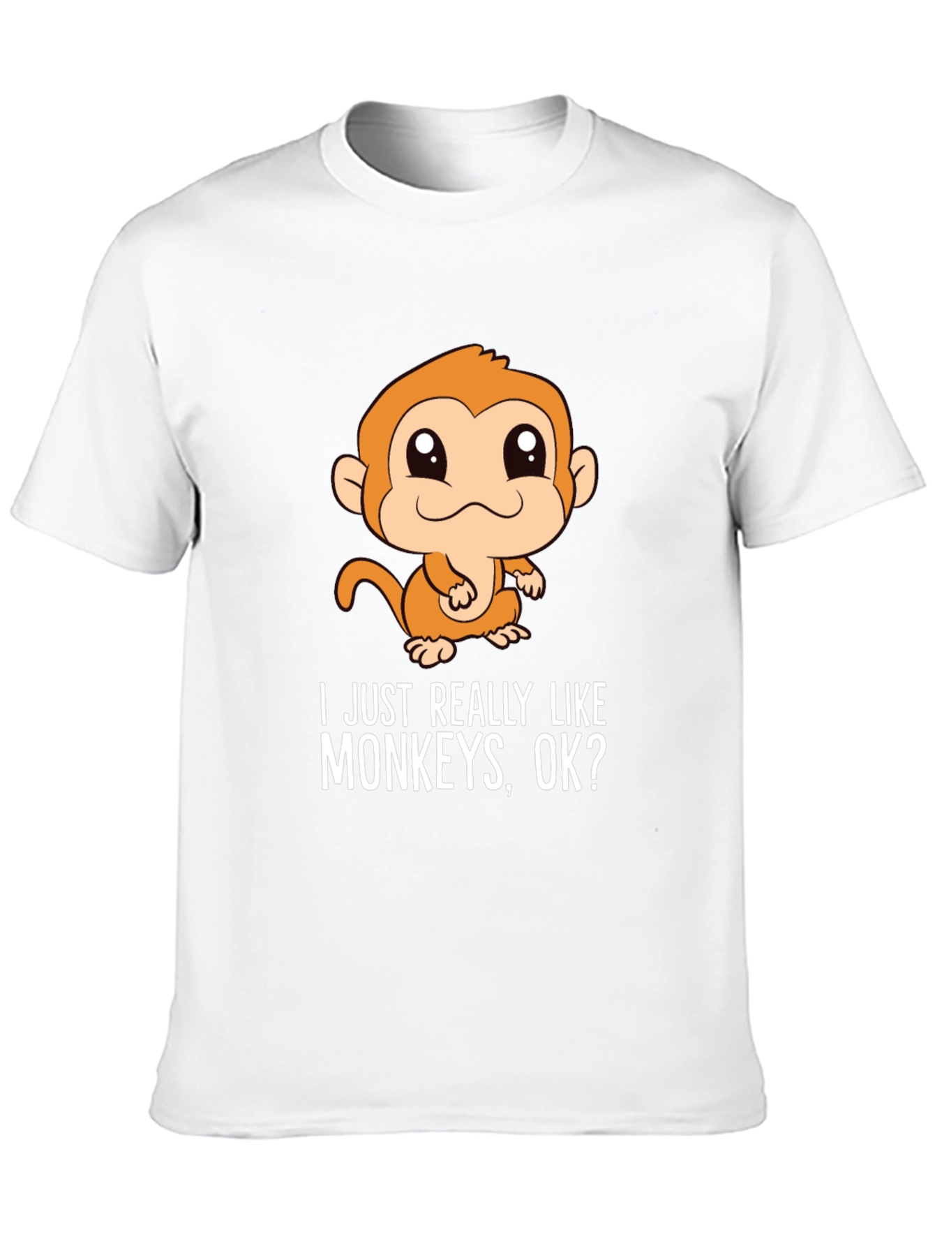 Black Funny Monkey T-Shirt - I Just Really Like Monkeys, OK? view 10