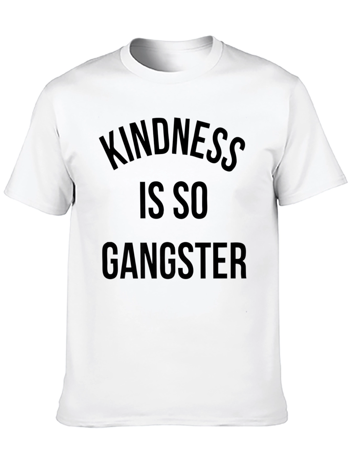 Black Kindness is So Gangster T-Shirt - Black Crew Neck view 10