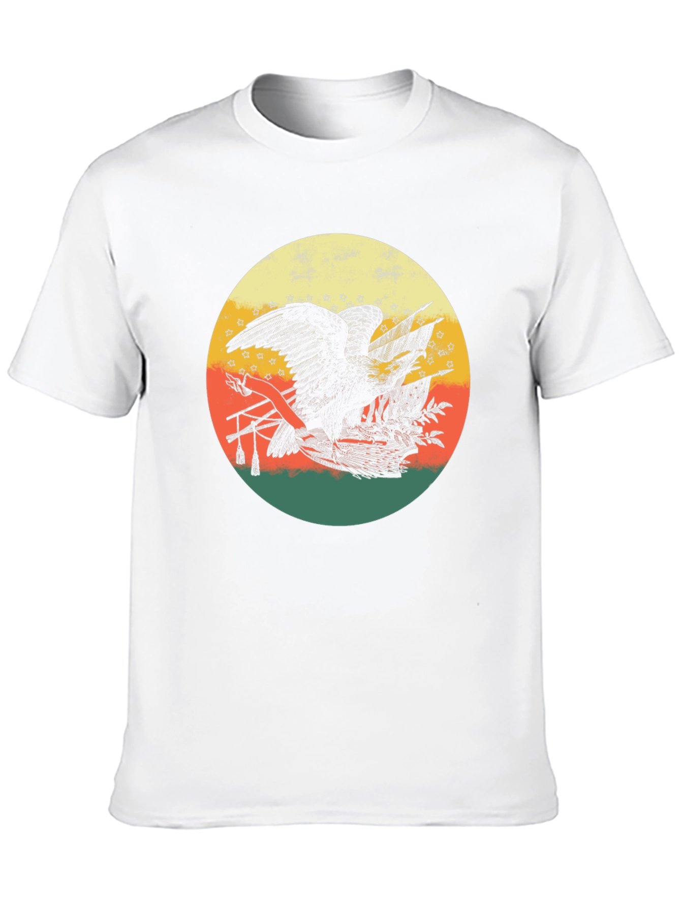 Black Retro Eagle Graphic Tee - Patriotic Vintage Style view 10