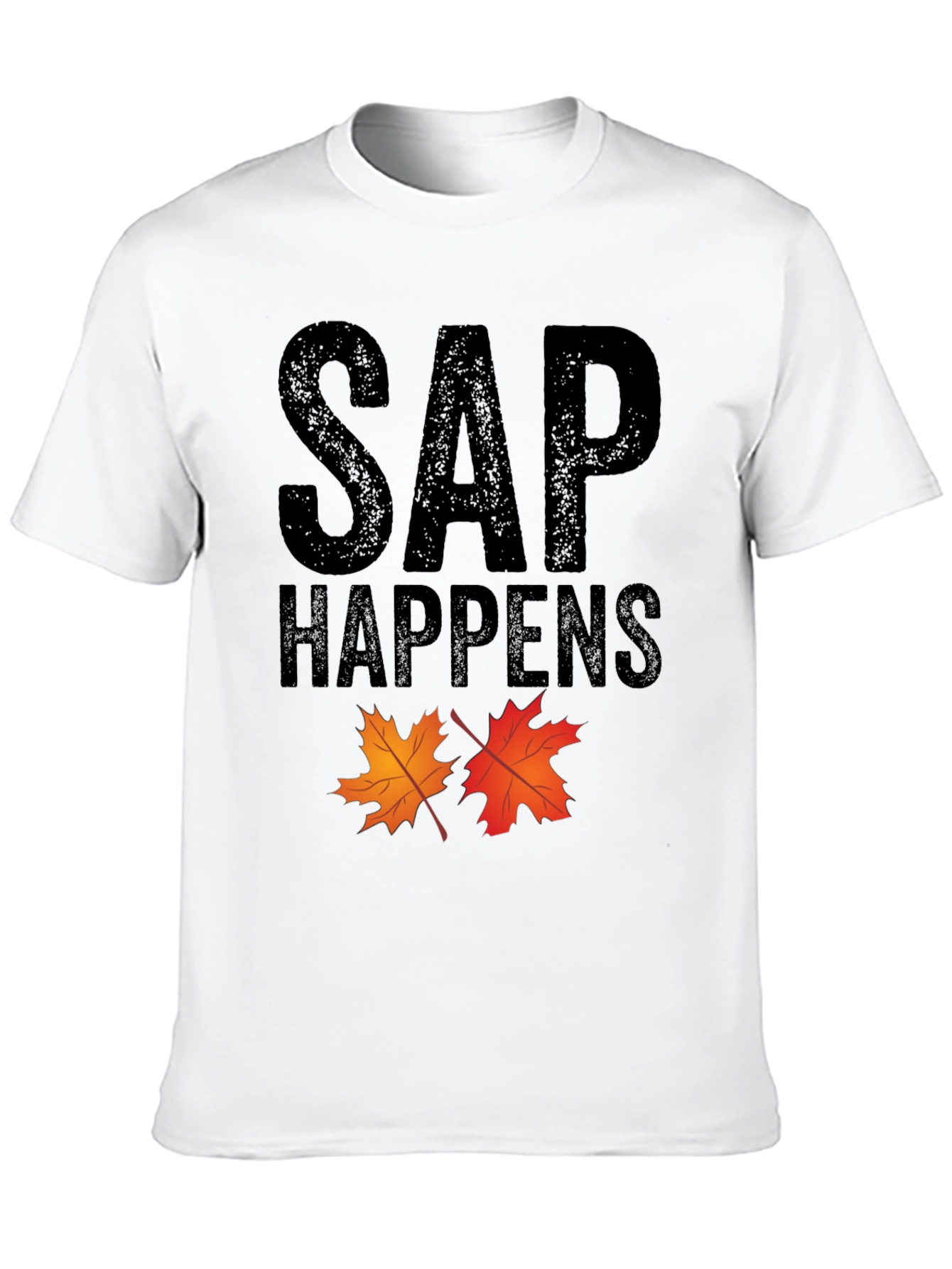 Black SAP Happens Maple Leaf Graphic Tee view 10