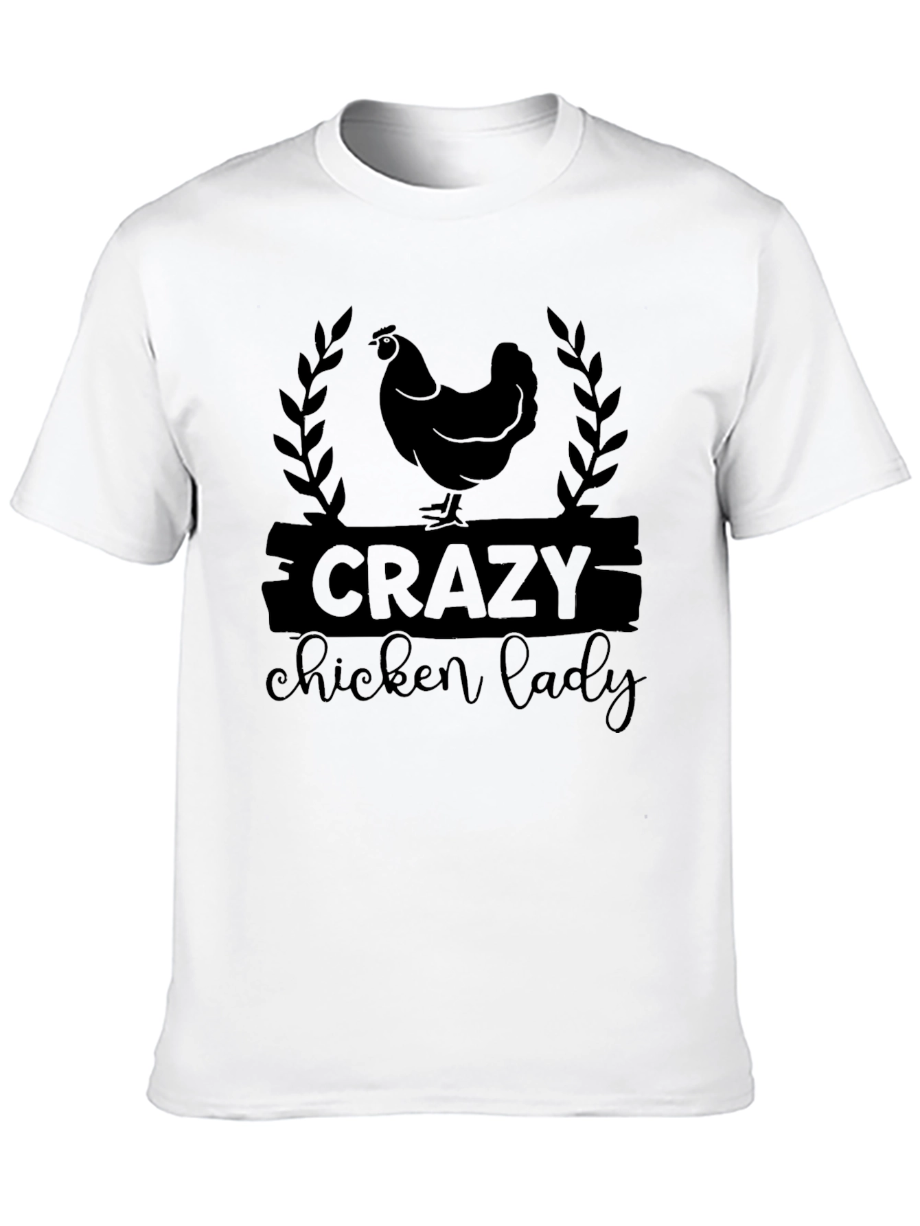 Black Crazy Chicken Lady T-Shirt view 10