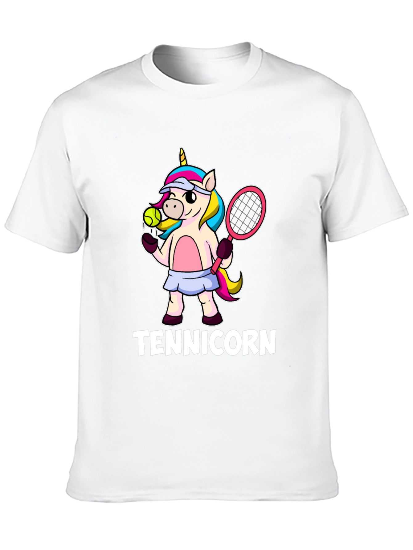 Black Tennicorn Graphic T-Shirt - Tennis Unicorn view 10