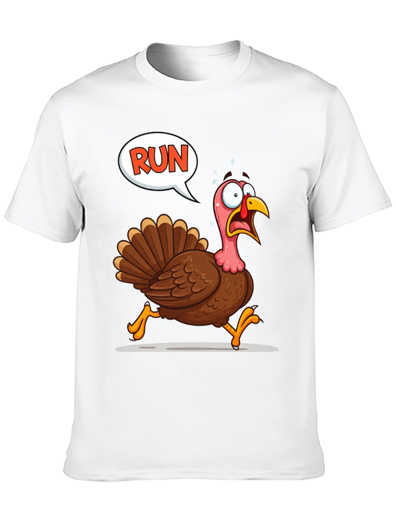 Black Run Turkey T-Shirt - Thanksgiving Fun view 10