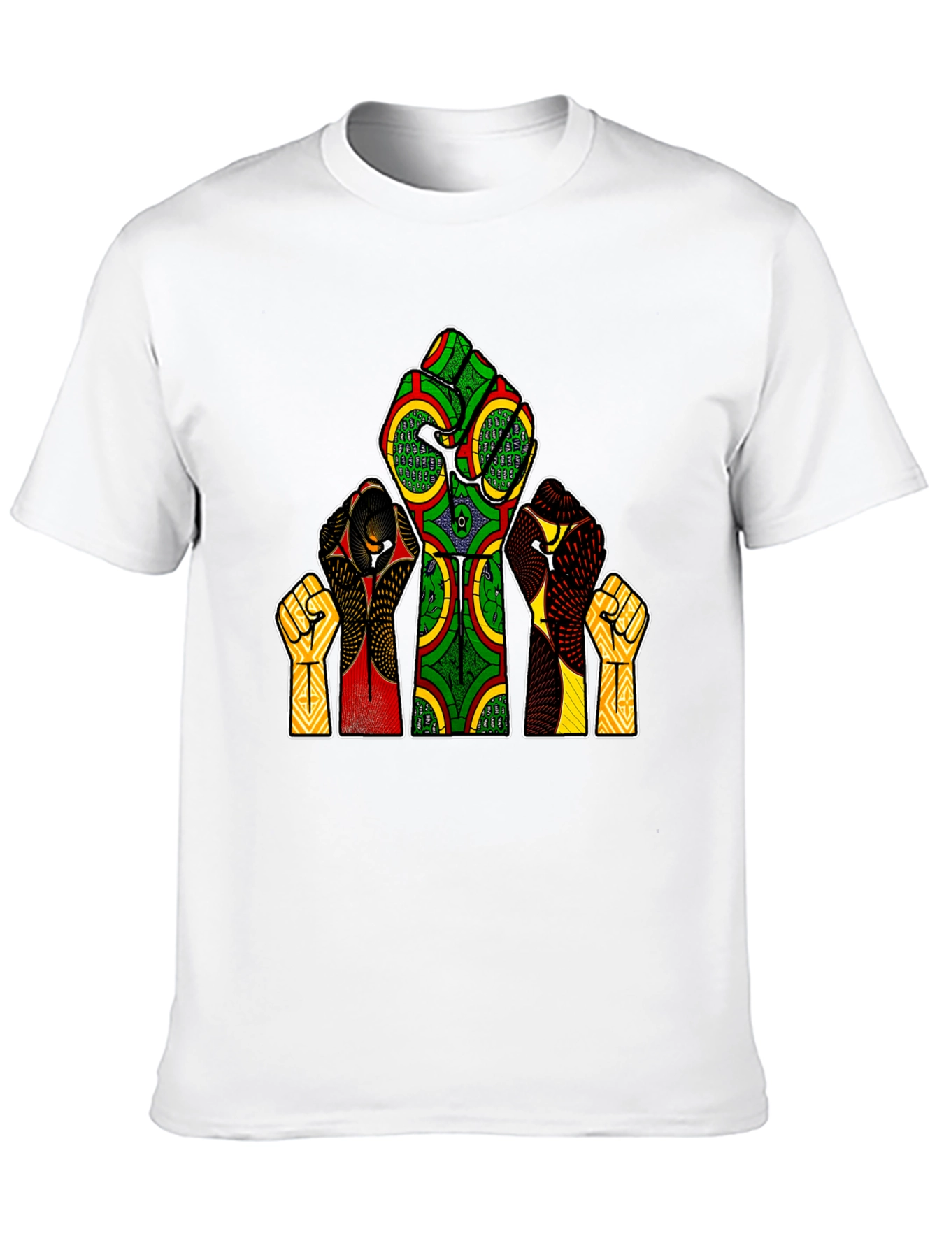 Black Empowered Fist Print Tee - Black History Month view 10