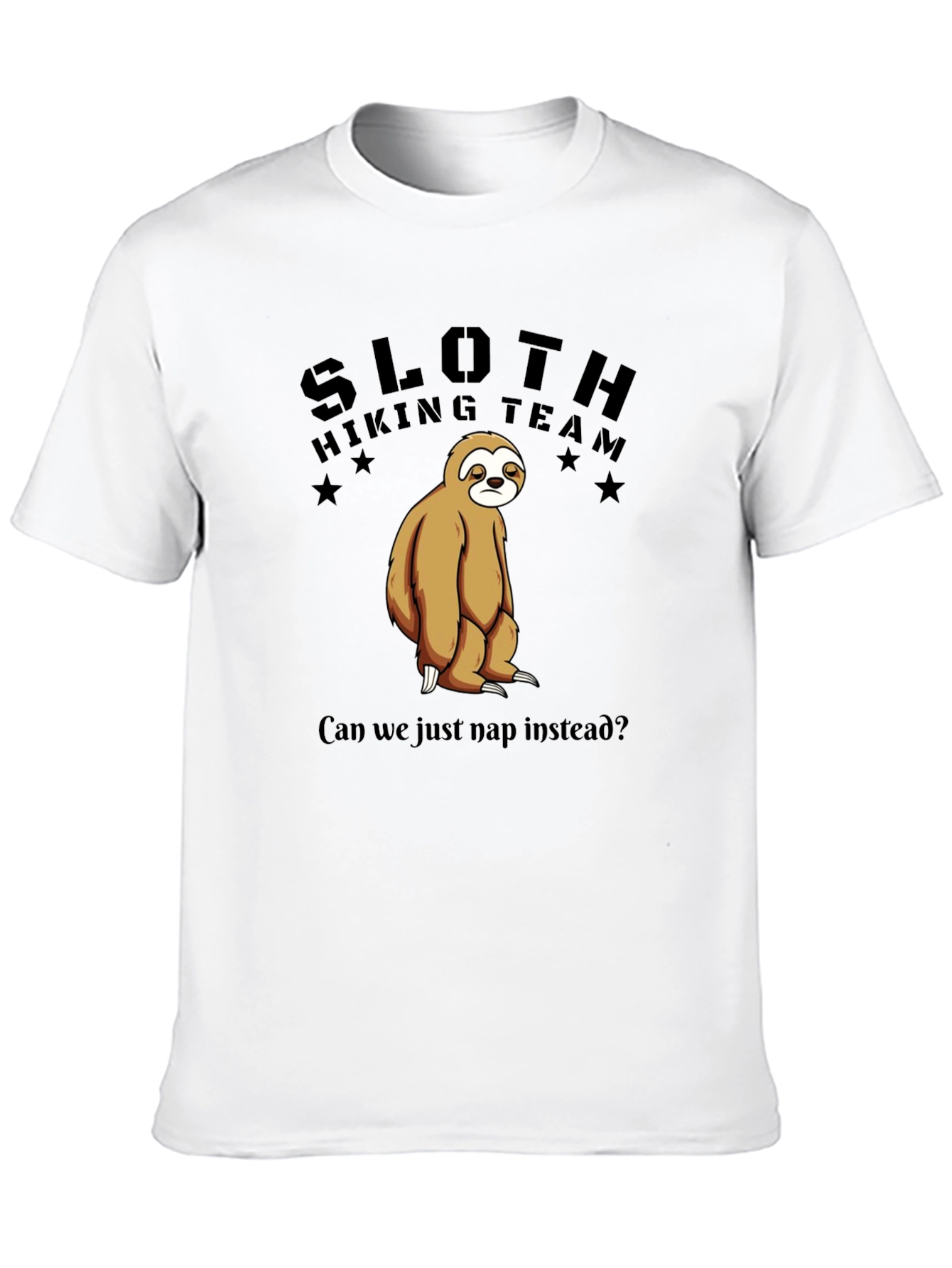 Black Sloth Hiking Team T-Shirt - Funny Nap Lover Tee view 10