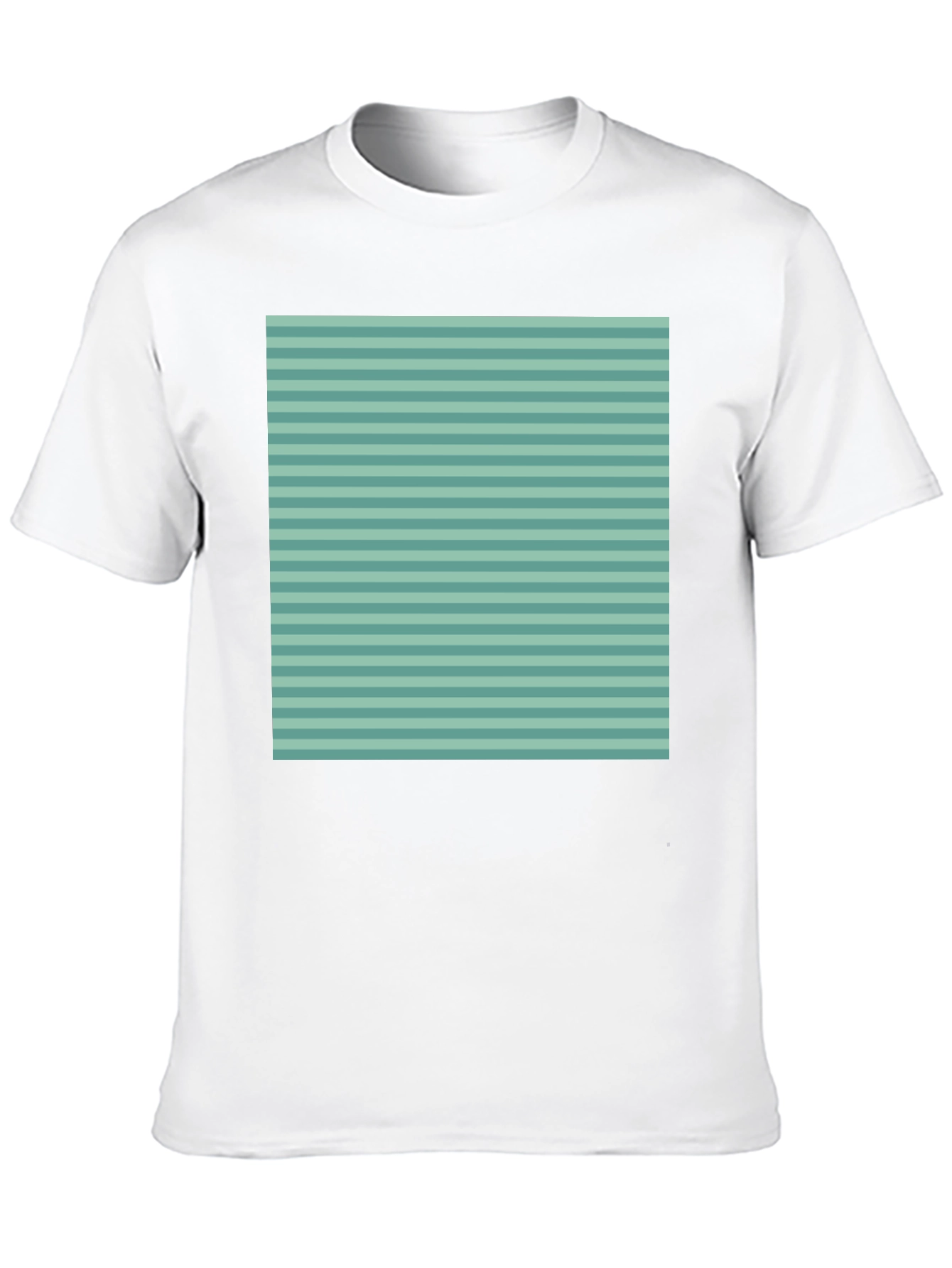 Black Striped Pattern Tee - Black Short Sleeve Crew Neck Shirt view 10