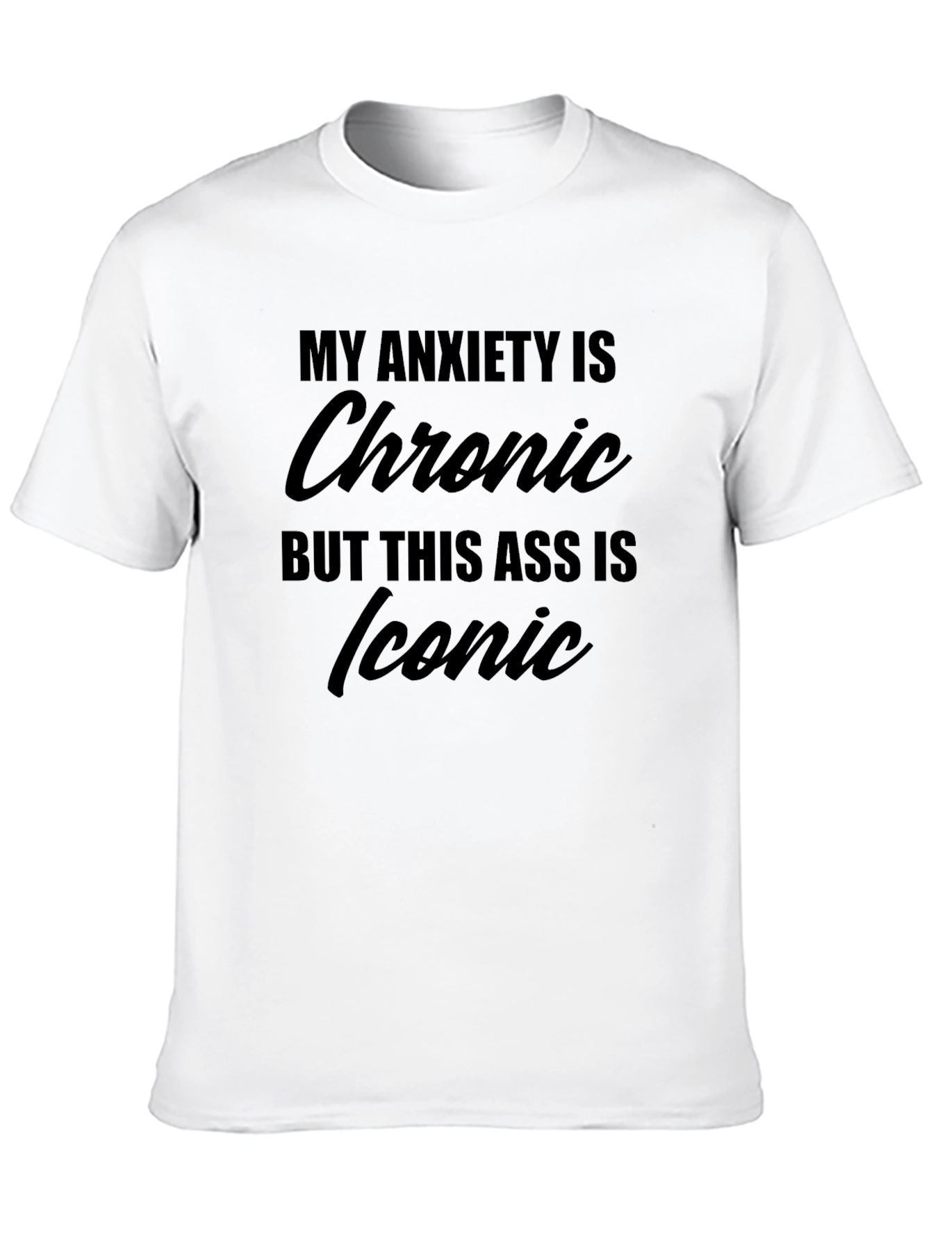Black Anxiety Chronic Iconic Graphic Tee Black view 10